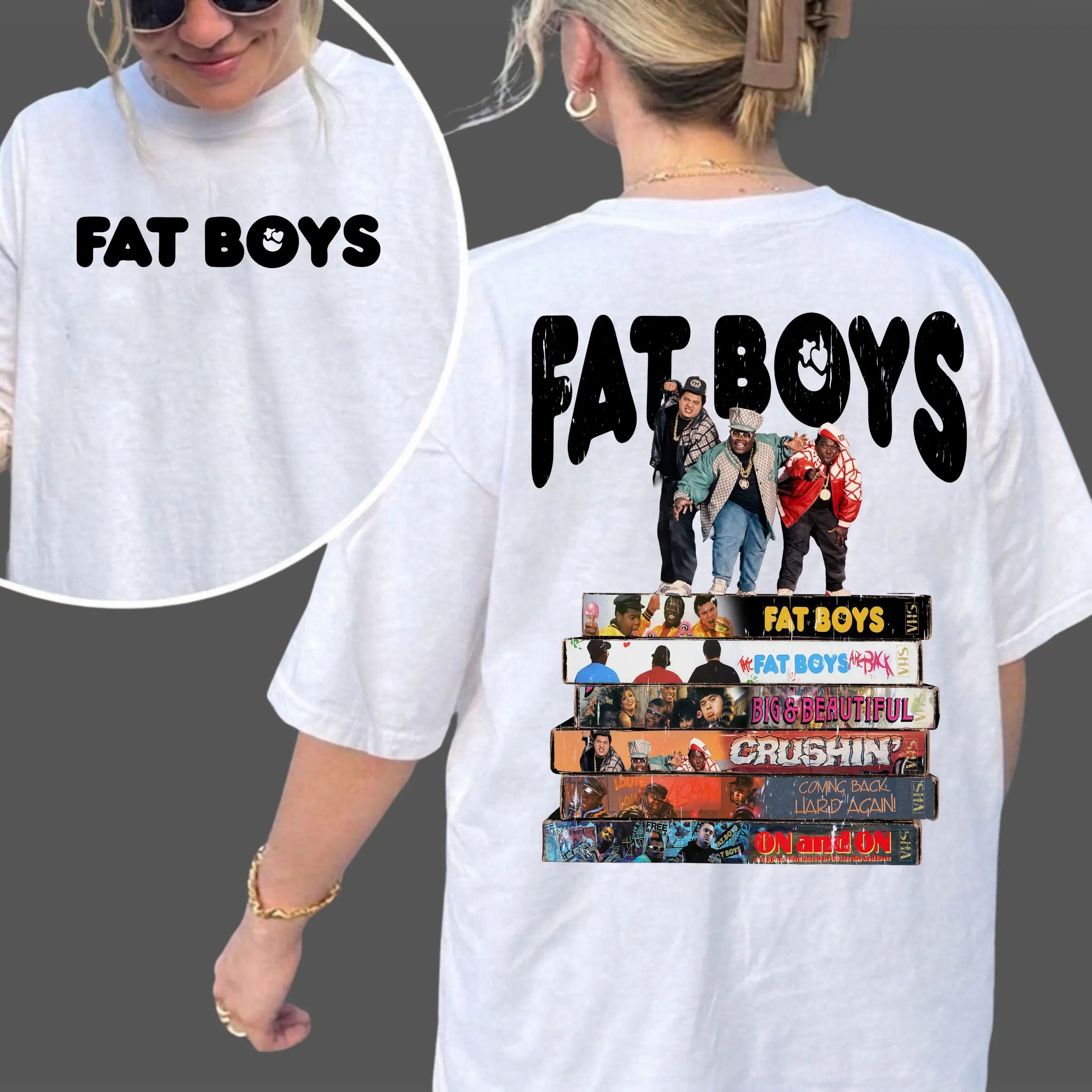 Vintage FAT B0YS Album T-Shirt, Graphic Hip Hop Music Band Shirt