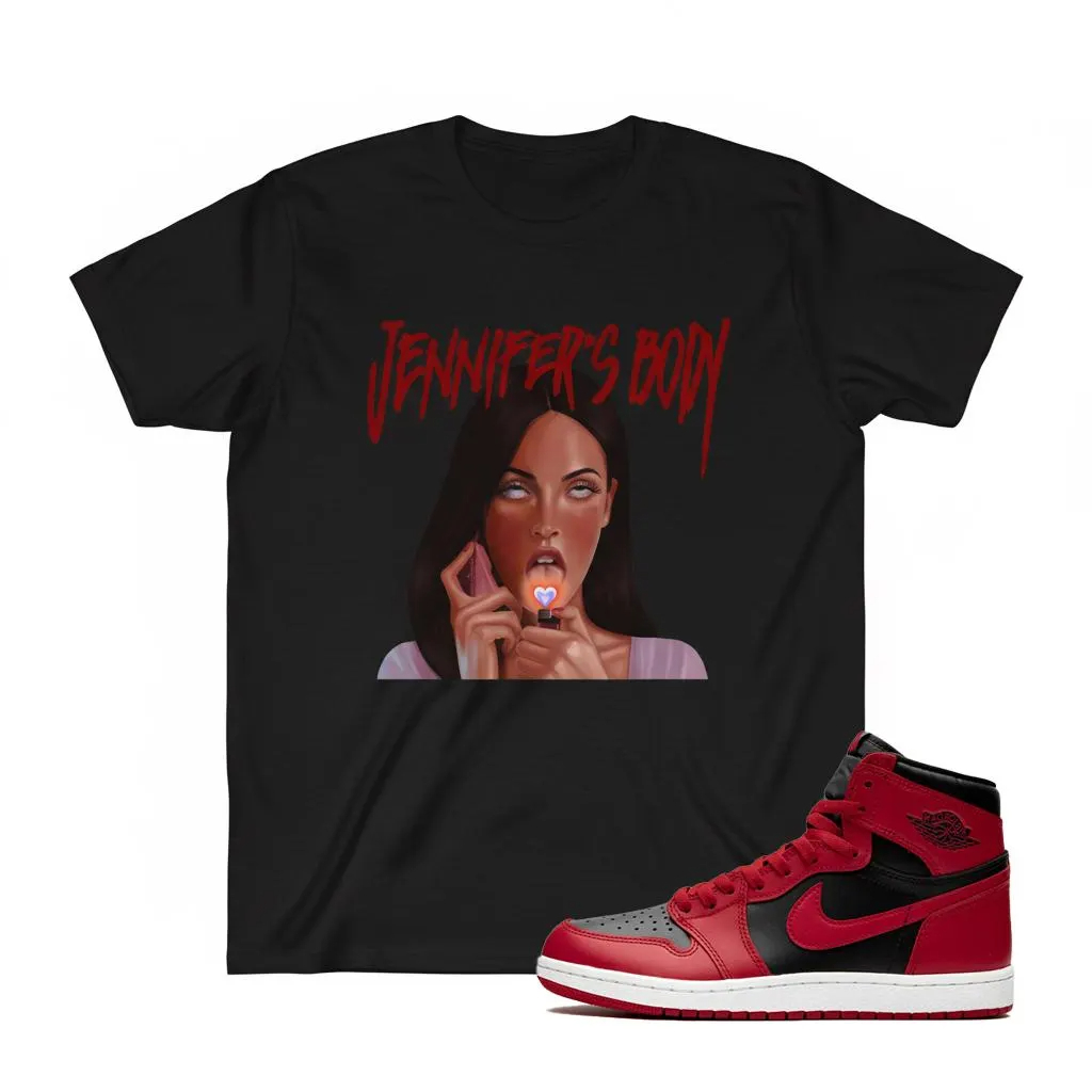 AJ 1 Bred Sneaker Match T-Shirt – "Jennifer’s Body" Graphic Tee
