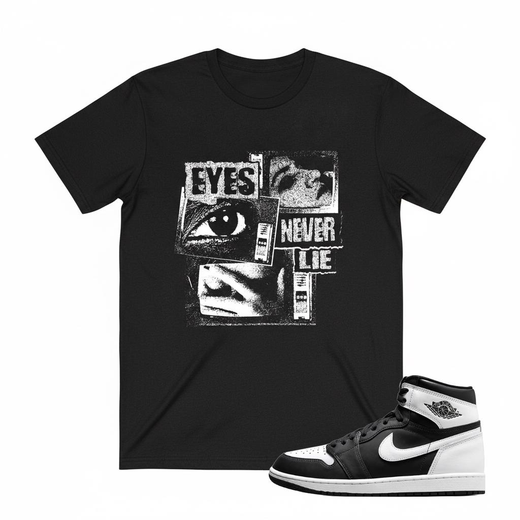 Eyes Never Lie Sneaker Match Tee – Vintage Streetwear T-Shirt
