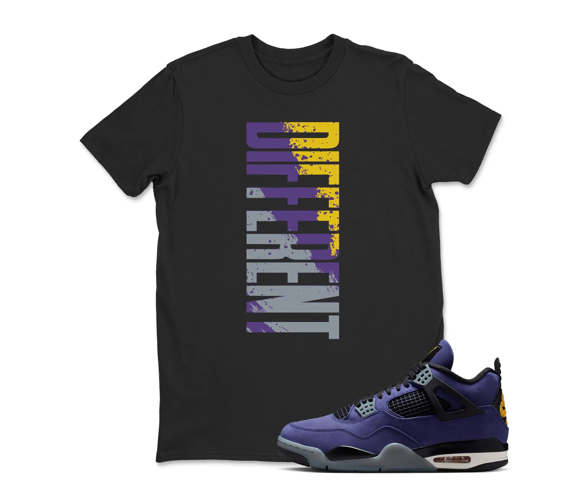 DIFFERENT Sneaker Tee To Match Jordan 4 Lakeshow
