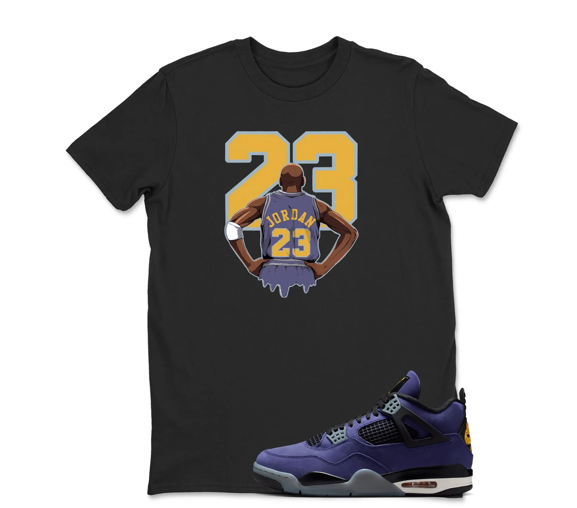 MJ 23 Jordan 4 Lakeshow Sneaker Match Shirt