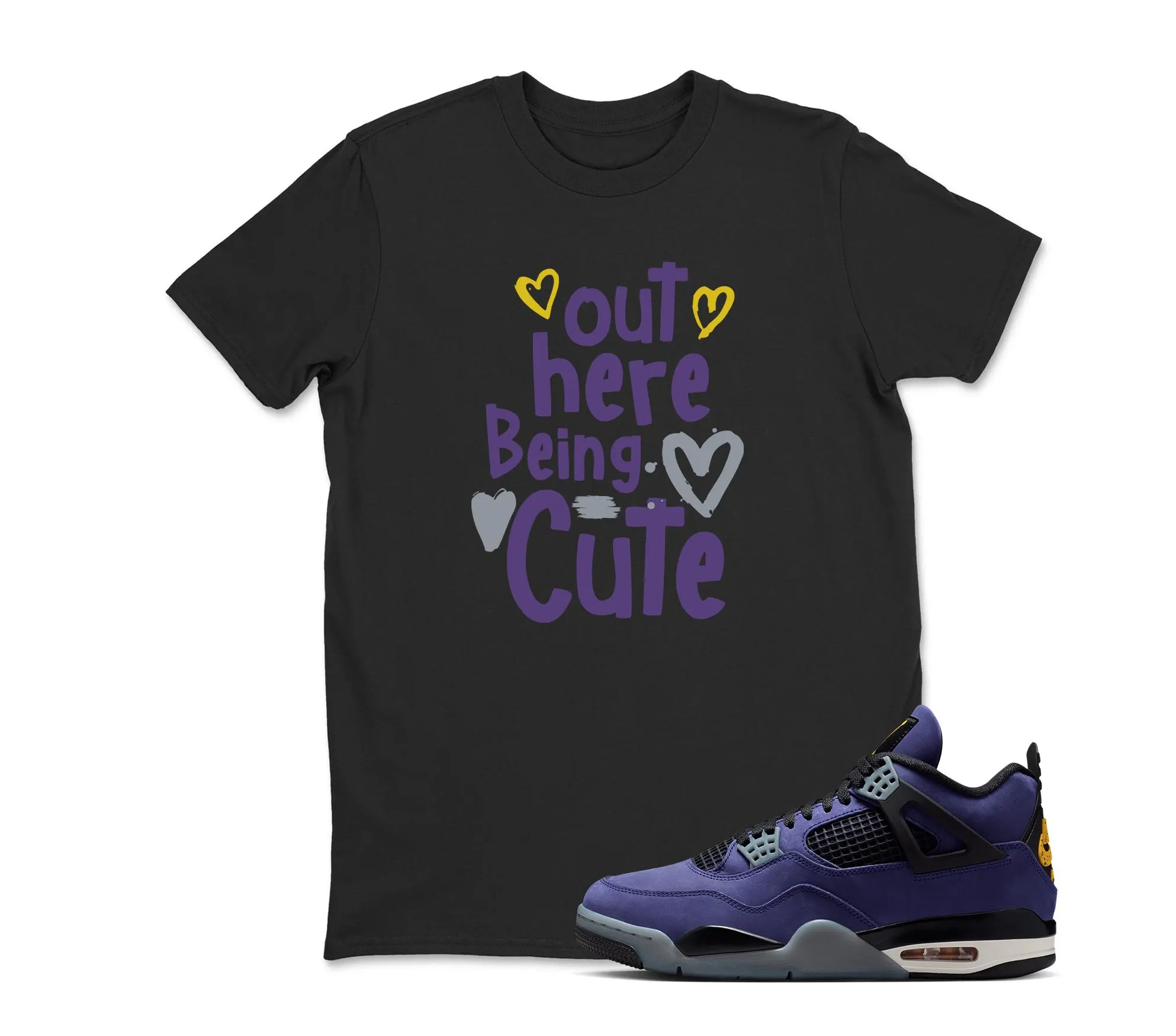 CUTE Shirt To Match Jordan 4 Lakeshow