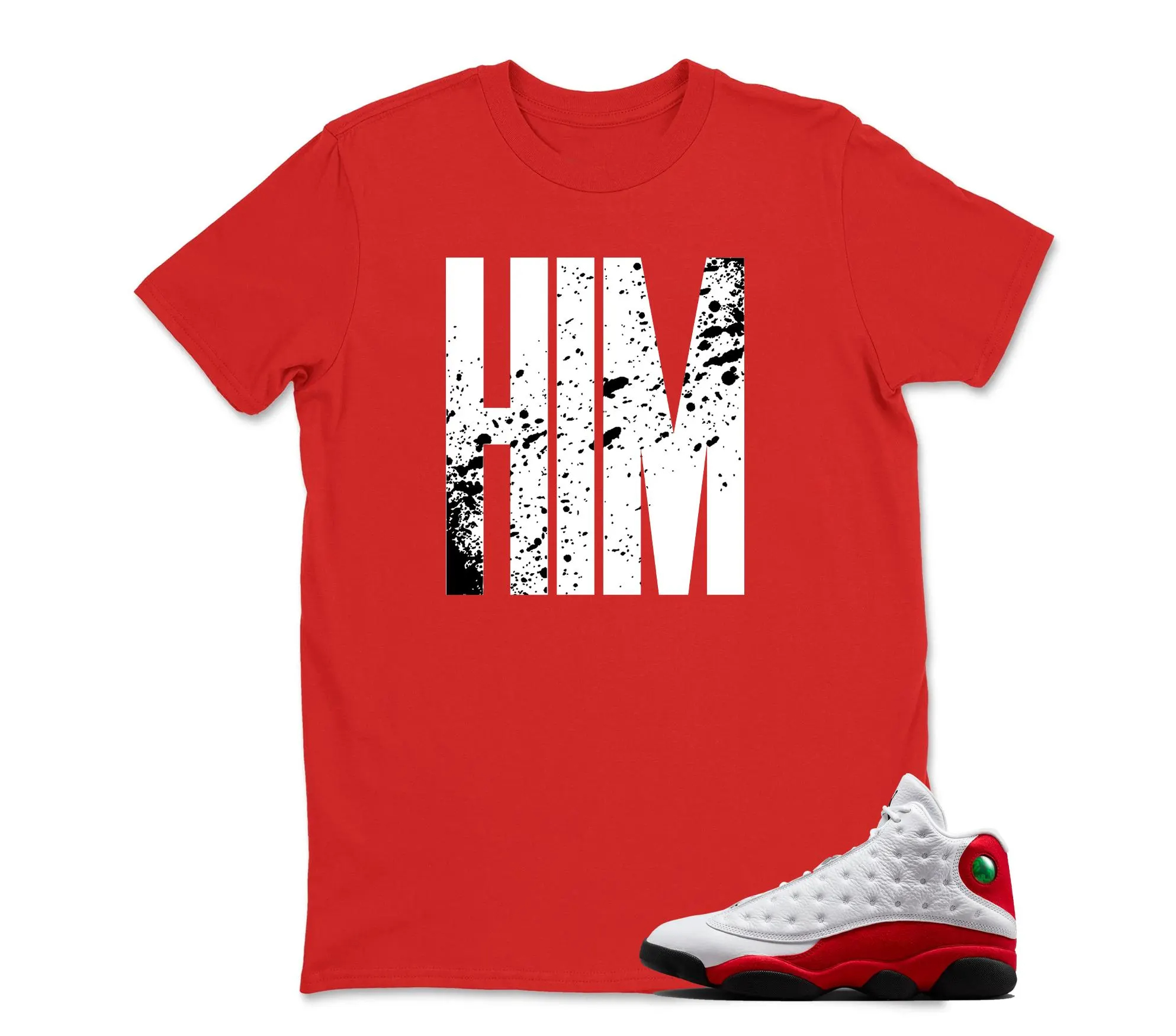 HiM - Jordan 13 OG Chicago Red/White Matching T shirt White
