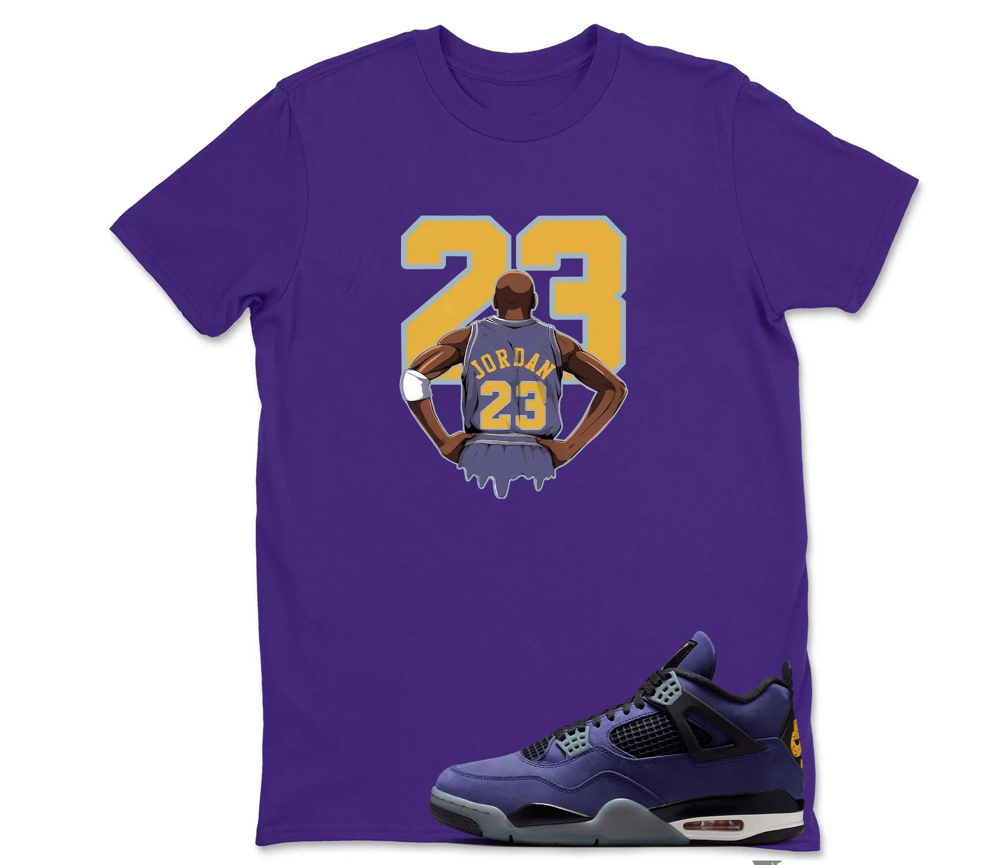 MJ 23 Jordan 4 Lakeshow Sneaker Match Shirt