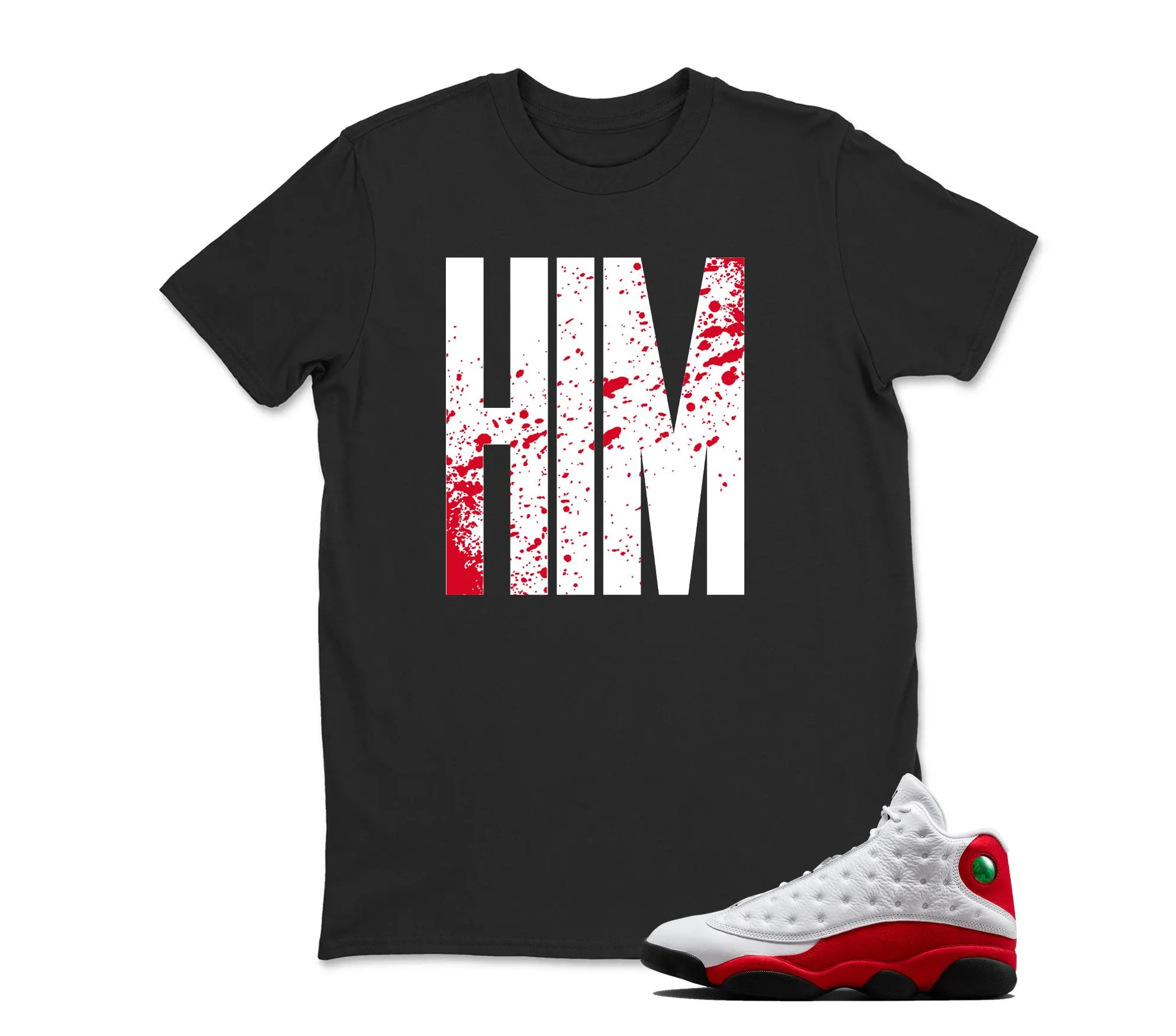 HiM - Jordan 13 OG Chicago Red/White Matching T shirt White