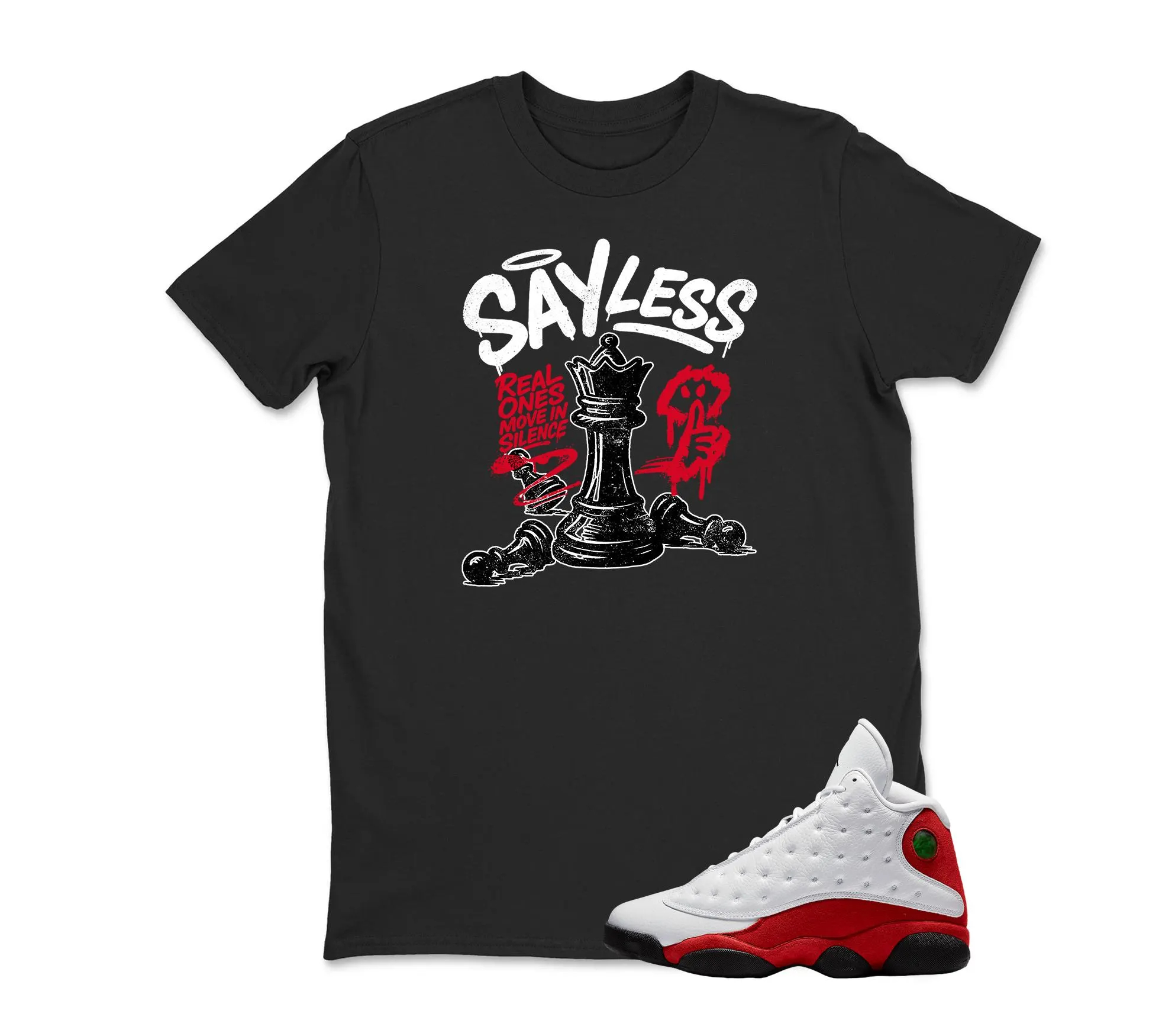 Sayless Sneaker Shirt To Match AJ 13 Chicago