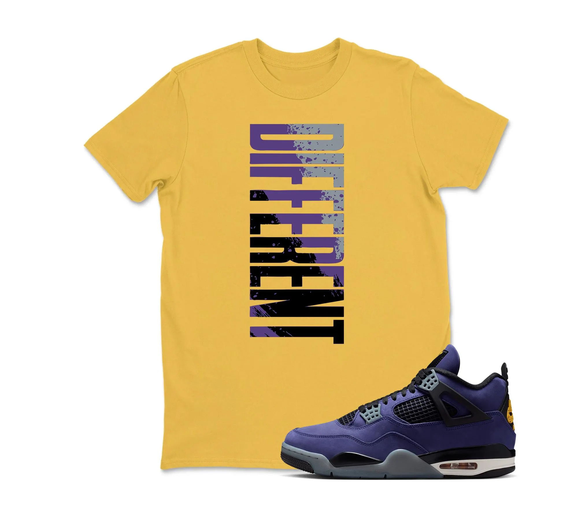 DIFFERENT Sneaker Tee To Match Jordan 4 Lakeshow