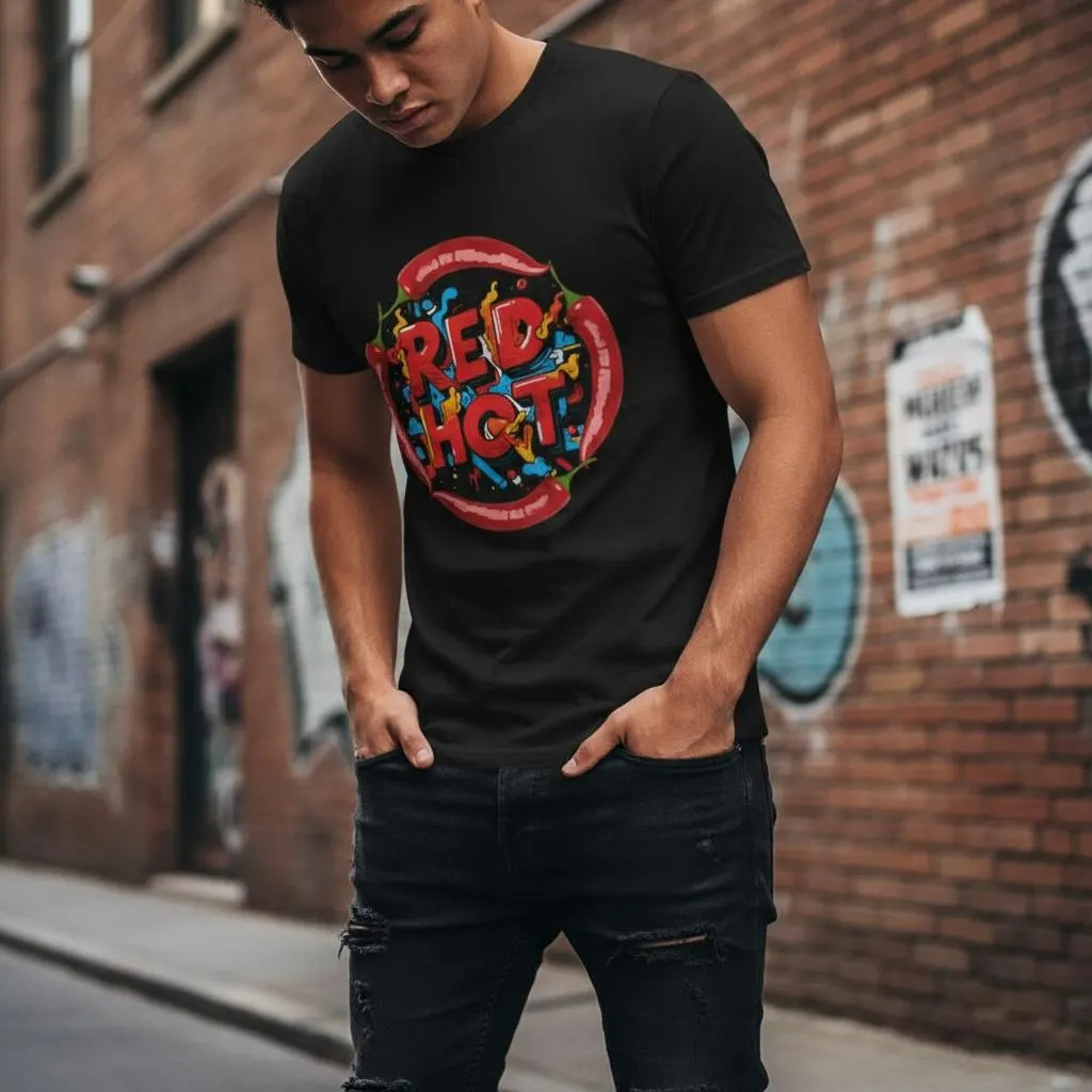 Red Hot Chili Sneaker Match Tee – Graphic Streetwear T-Shirt