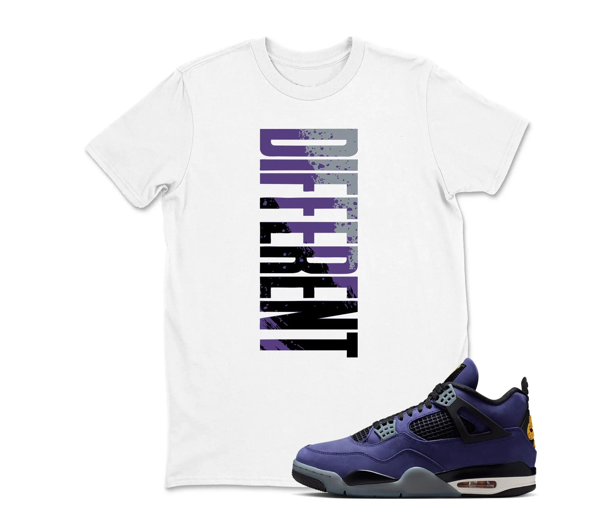DIFFERENT Sneaker Tee To Match Jordan 4 Lakeshow