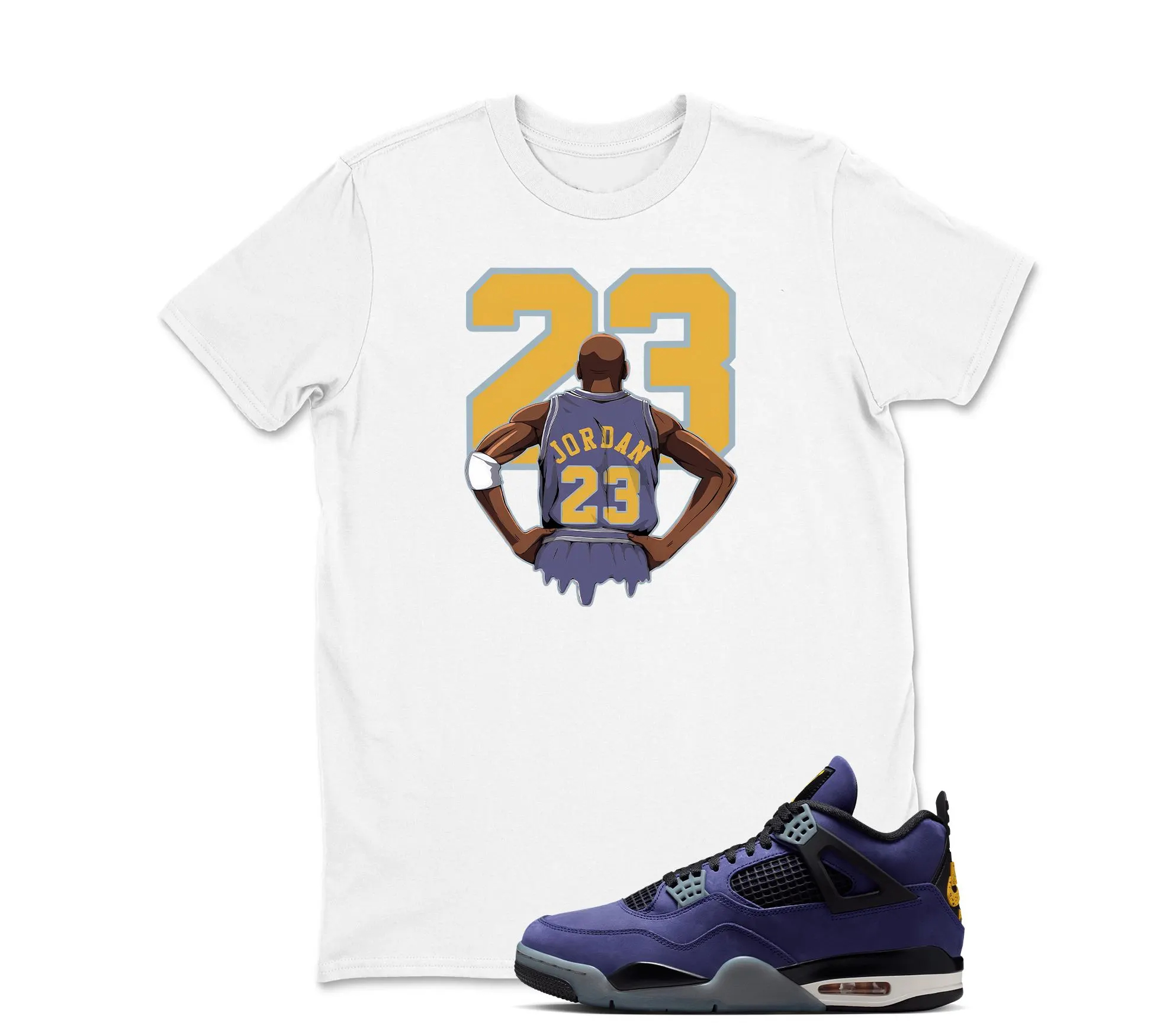 MJ 23 Jordan 4 Lakeshow Sneaker Match Shirt
