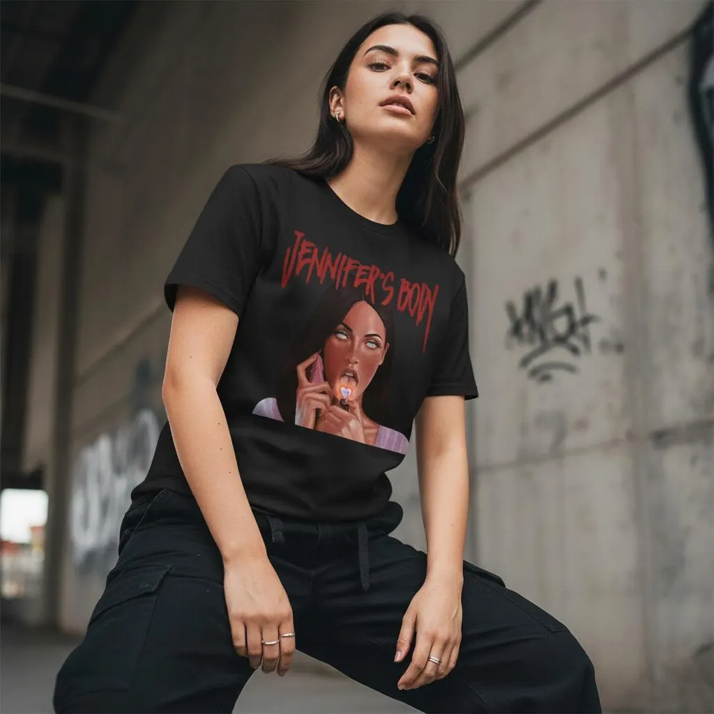 AJ 1 Bred Sneaker Match T-Shirt – "Jennifer’s Body" Graphic Tee