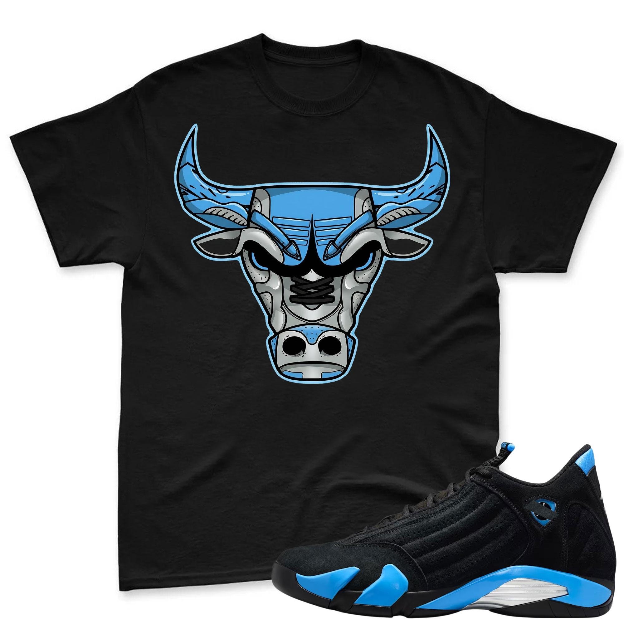 BULL! Sneaker Tees - Air Jordan 14 University Blue