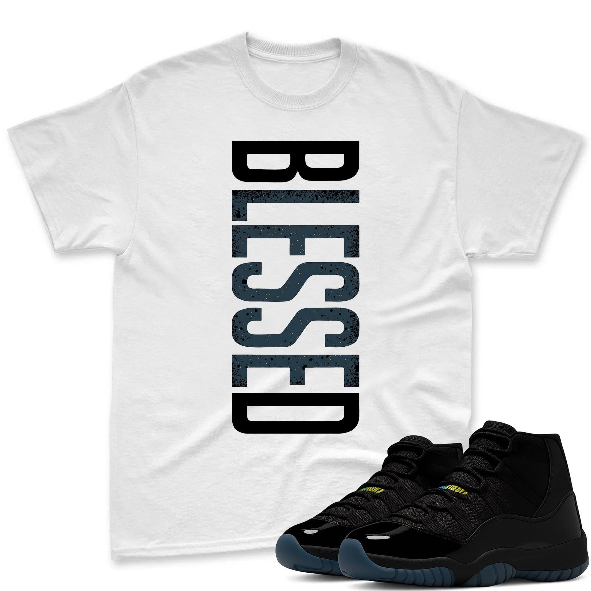 BLESSED Shirt To Match Jordan 11 Gamma