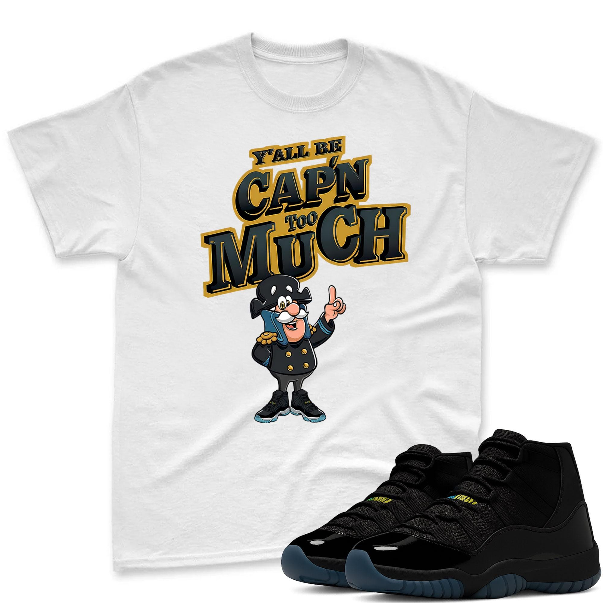 CAP'N MUCH Shirt To Match Jordan 11 Gamma