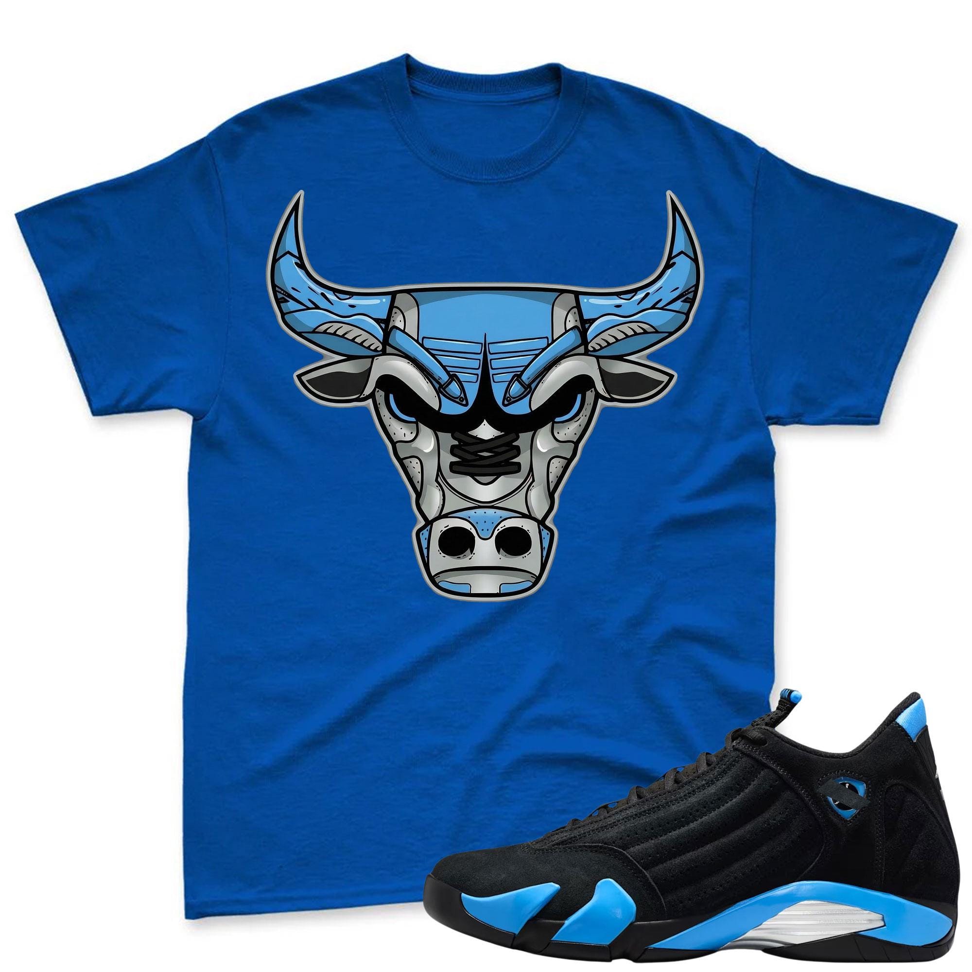 BULL! Sneaker Tees - Air Jordan 14 University Blue