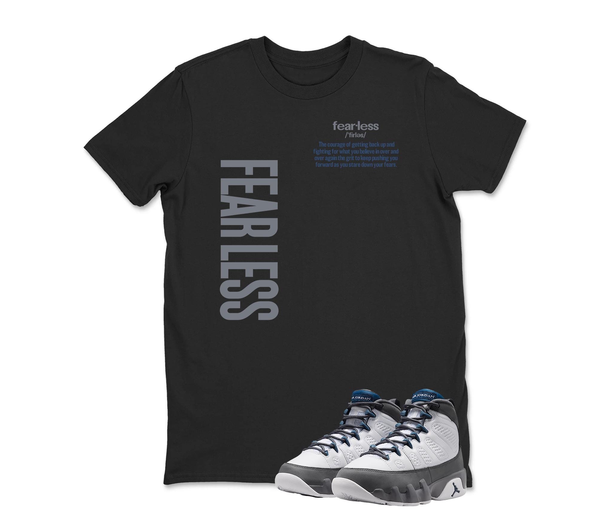 Fearless Jordan 9 FLINT GREY Matching Sneaker T Shirt