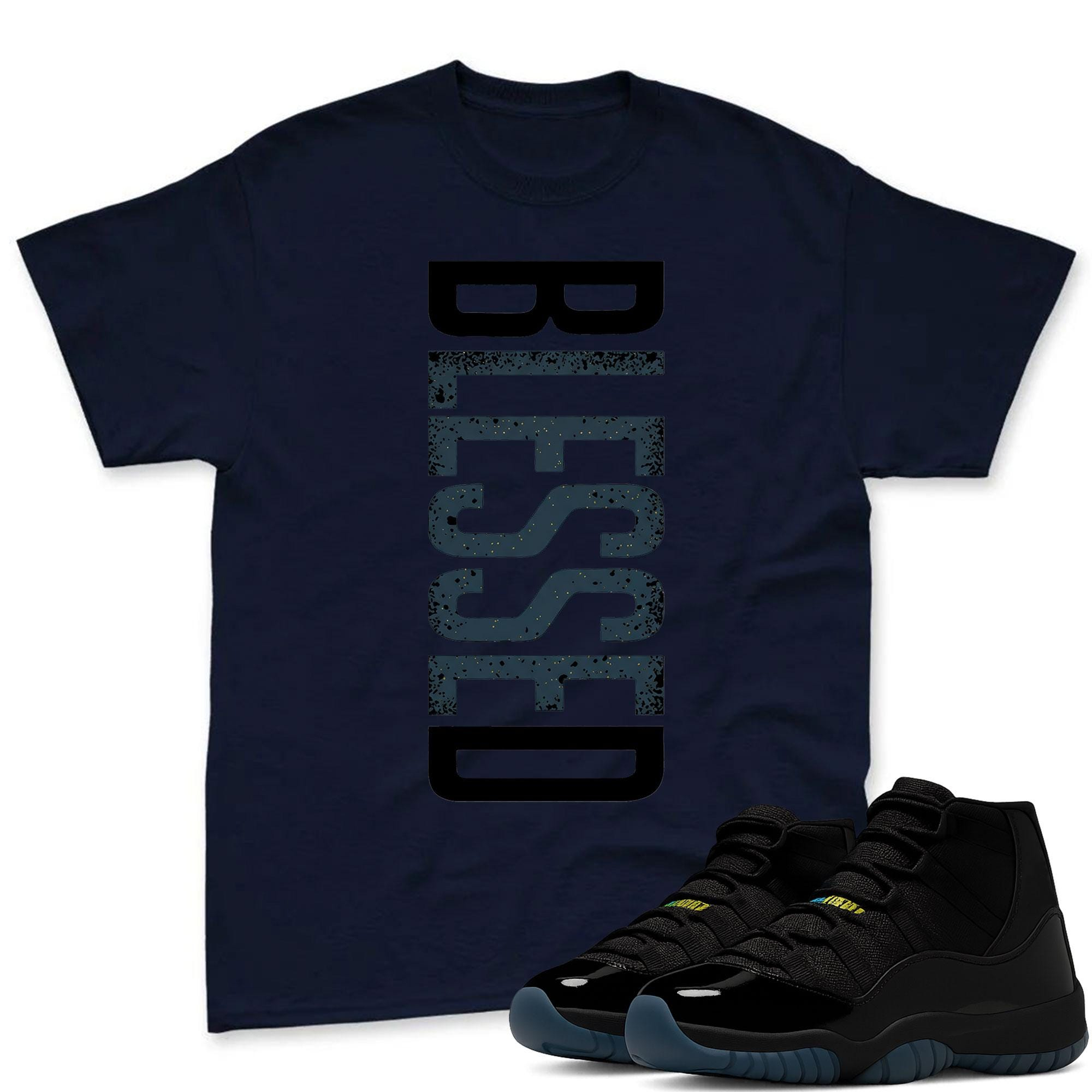 BLESSED Shirt To Match Jordan 11 Gamma