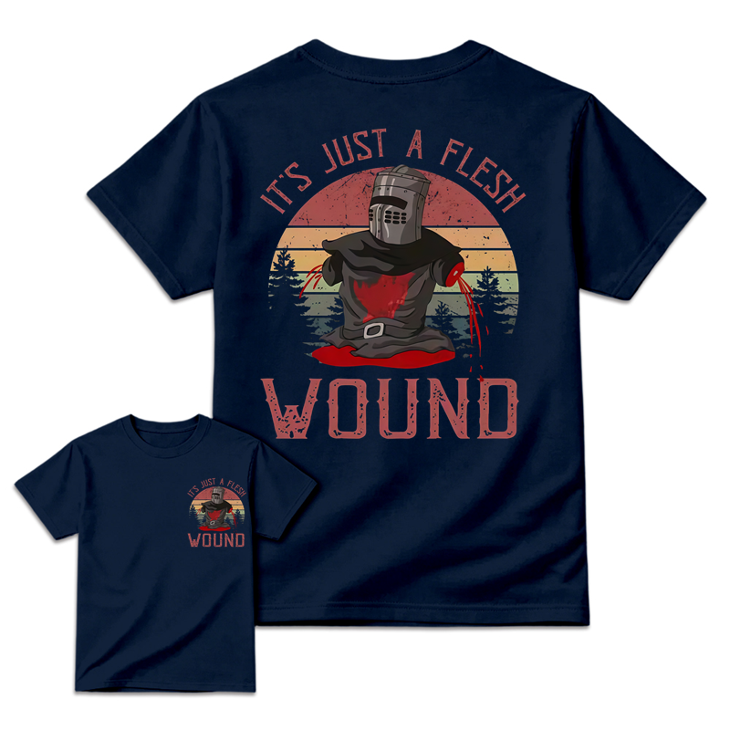 It's just a flesh wound Graphic Movie Shirt, Black Knight Quote Tee
