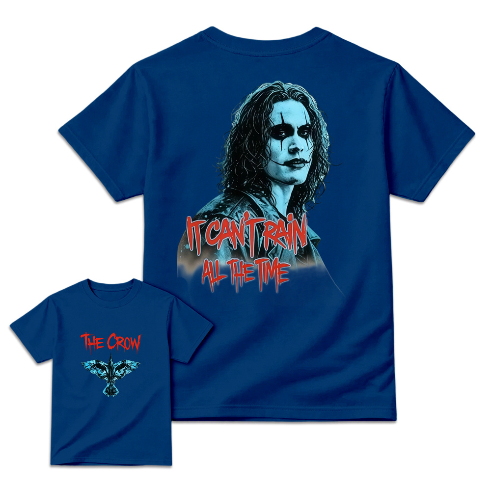 The Crow "It Can't Rain All The Time" Aesthetic Gothic Graphic T-Shirt