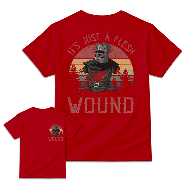 It's just a flesh wound Graphic Movie Shirt, Black Knight Quote Tee
