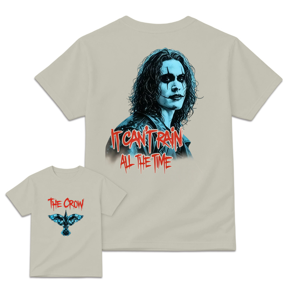 The Crow "It Can't Rain All The Time" Aesthetic Gothic Graphic T-Shirt