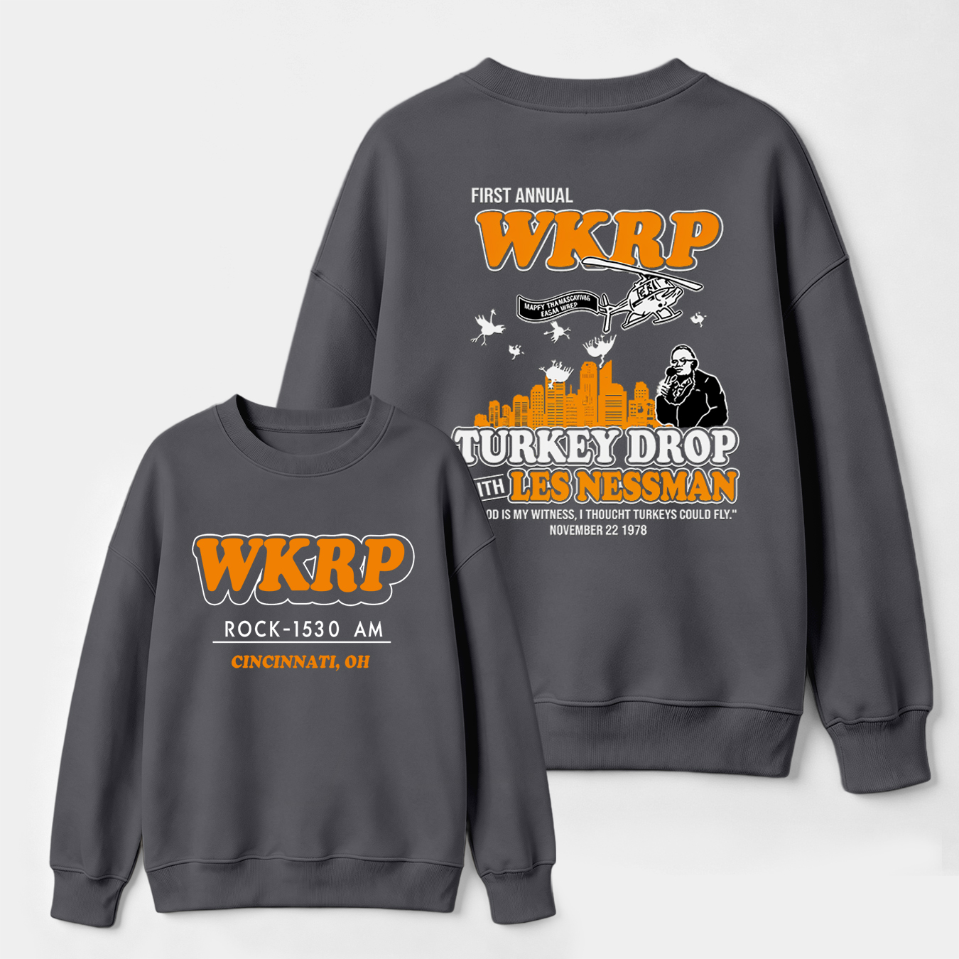 Wkrp Turkey Drop Graphic Sweatshirt