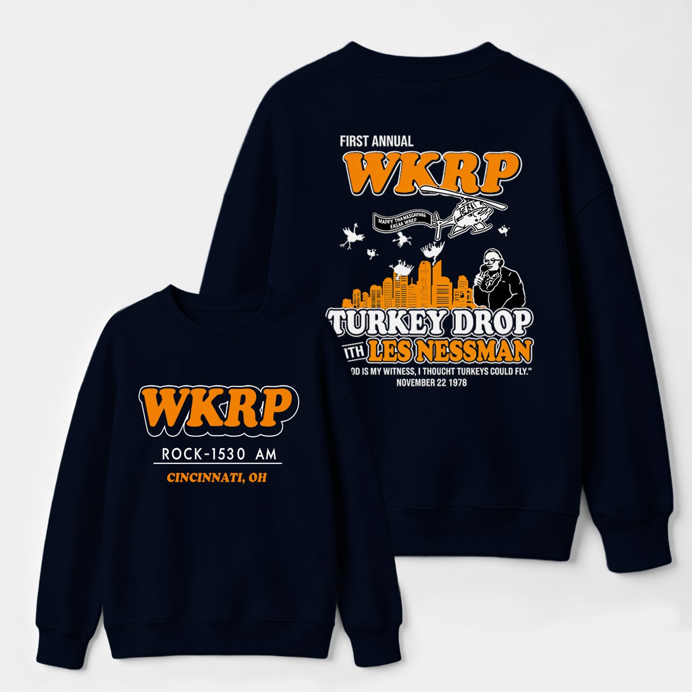 Wkrp Turkey Drop Graphic Sweatshirt