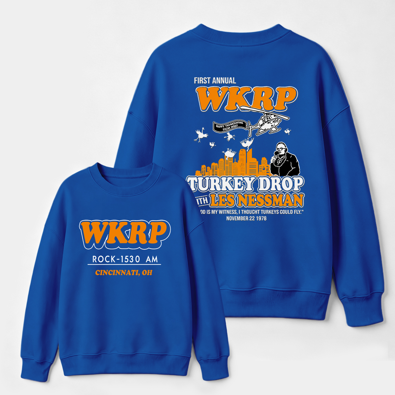 Wkrp Turkey Drop Graphic Sweatshirt