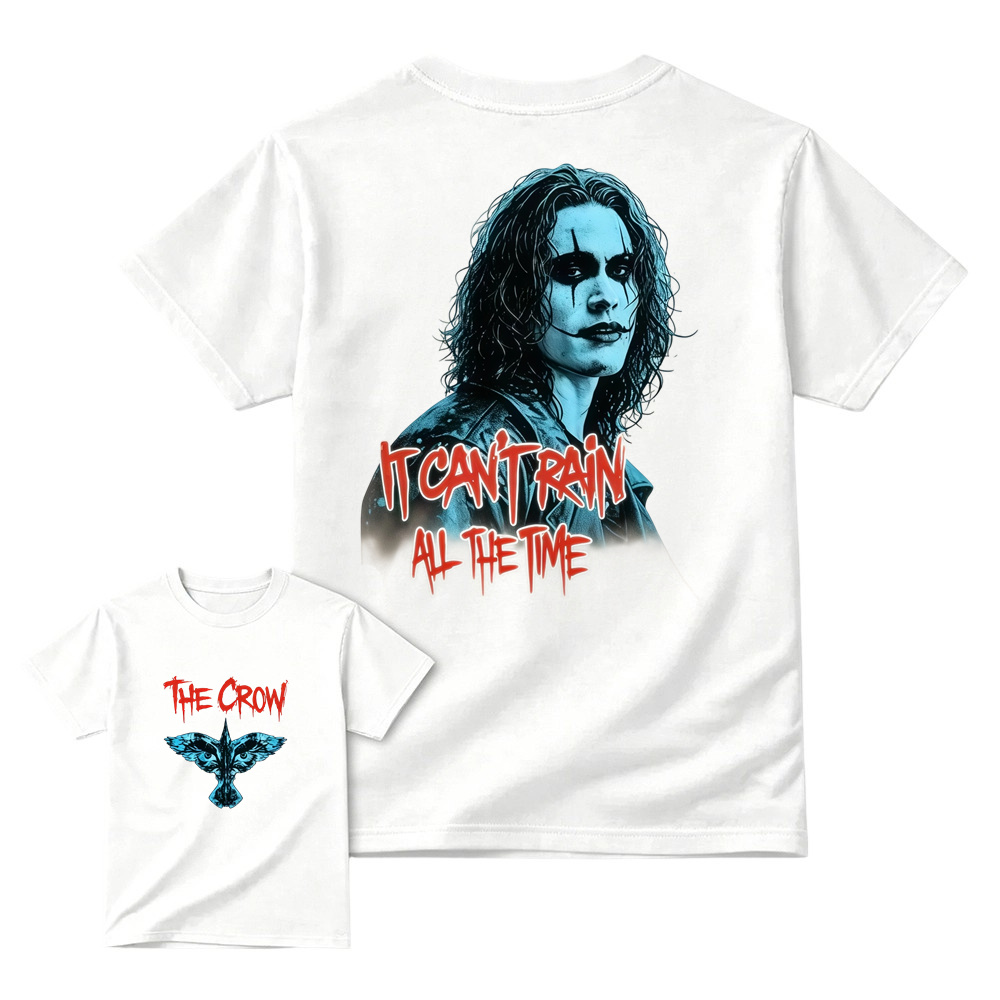 The Crow "It Can't Rain All The Time" Aesthetic Gothic Graphic T-Shirt