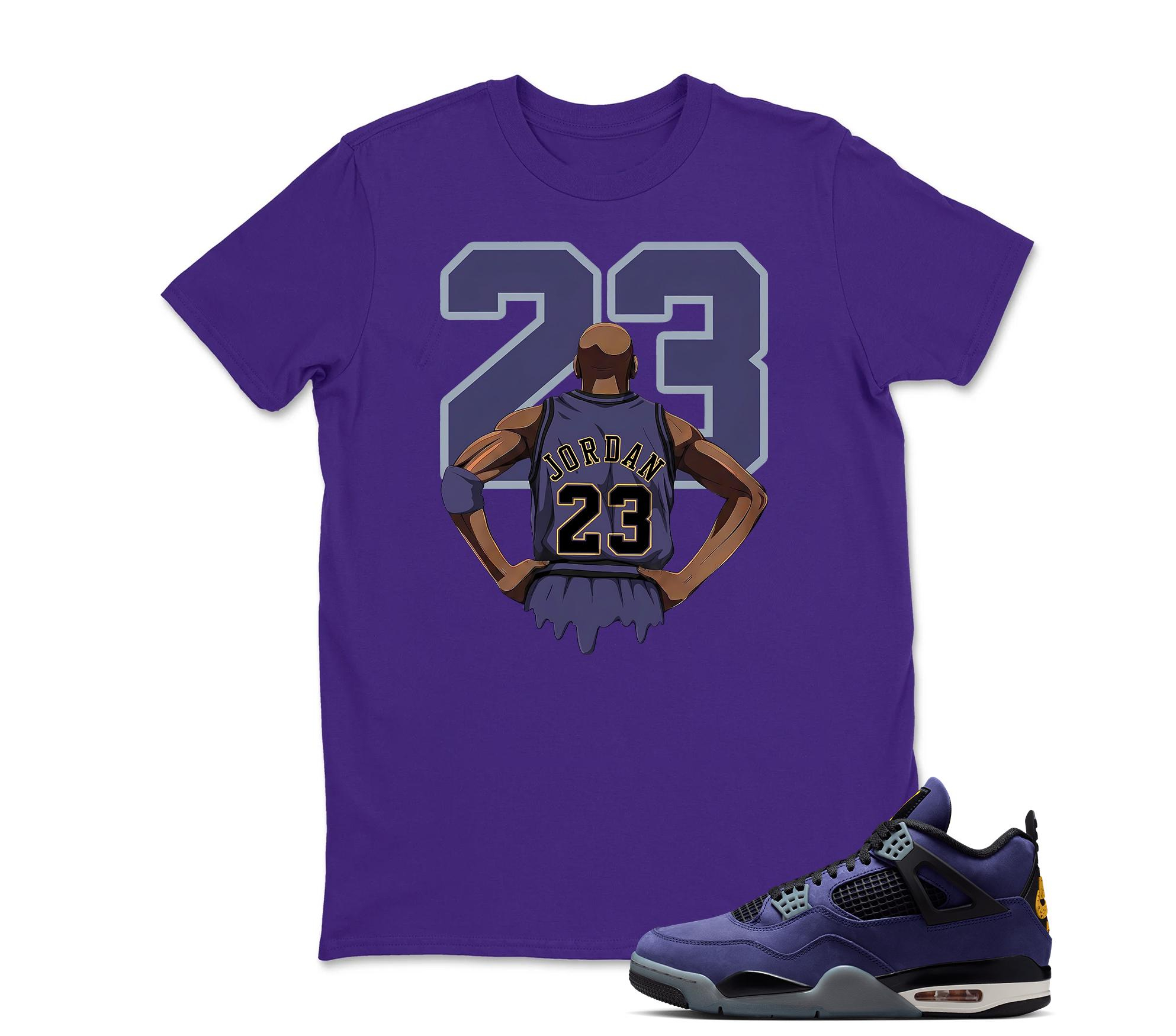 MJ 23 Sneaker Shirt Black to Match Jordan 4 Imperial Purple