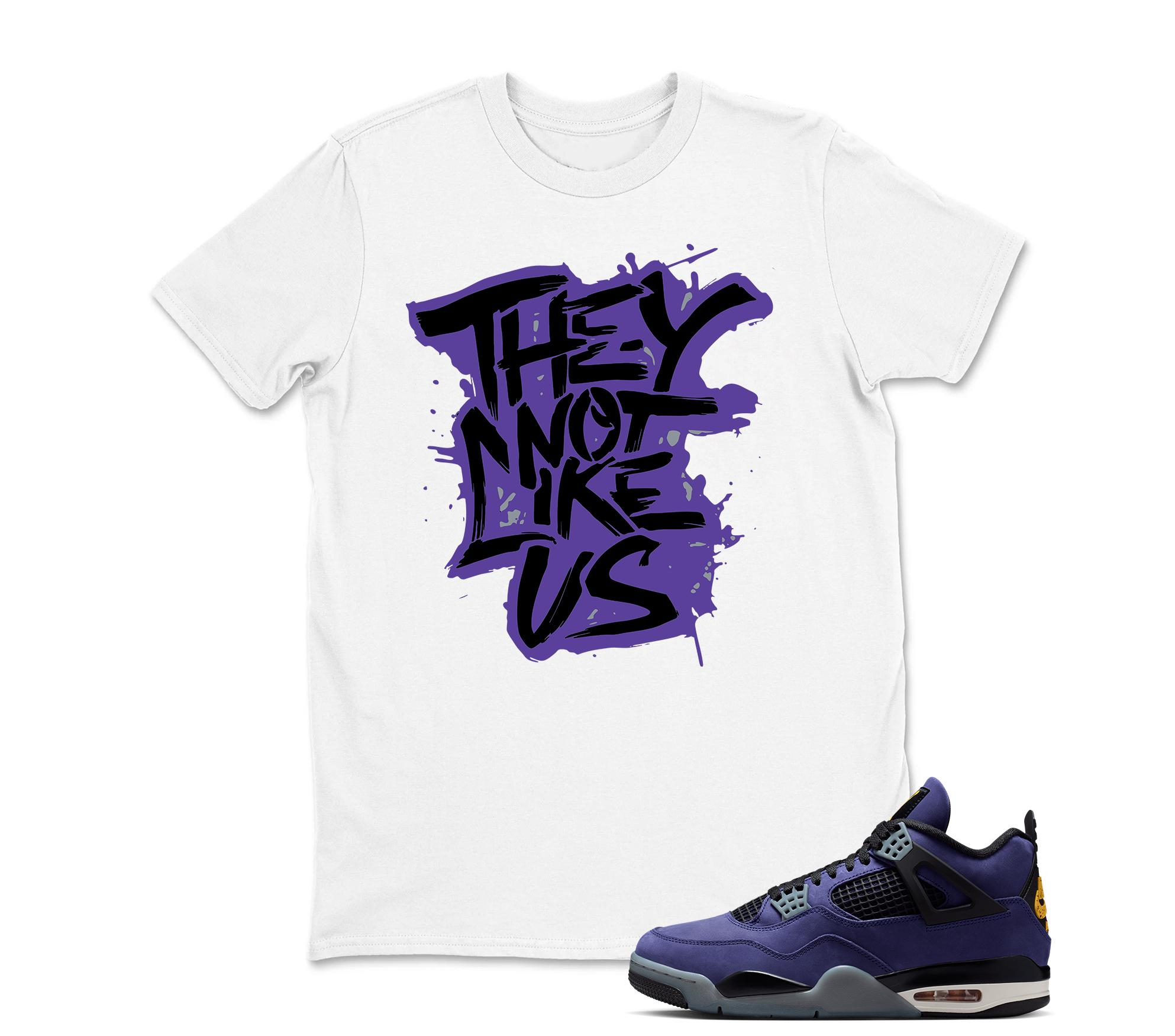 They Not Like US Sneaker Shirt Black to Match Jordan 4 Imperial Purple