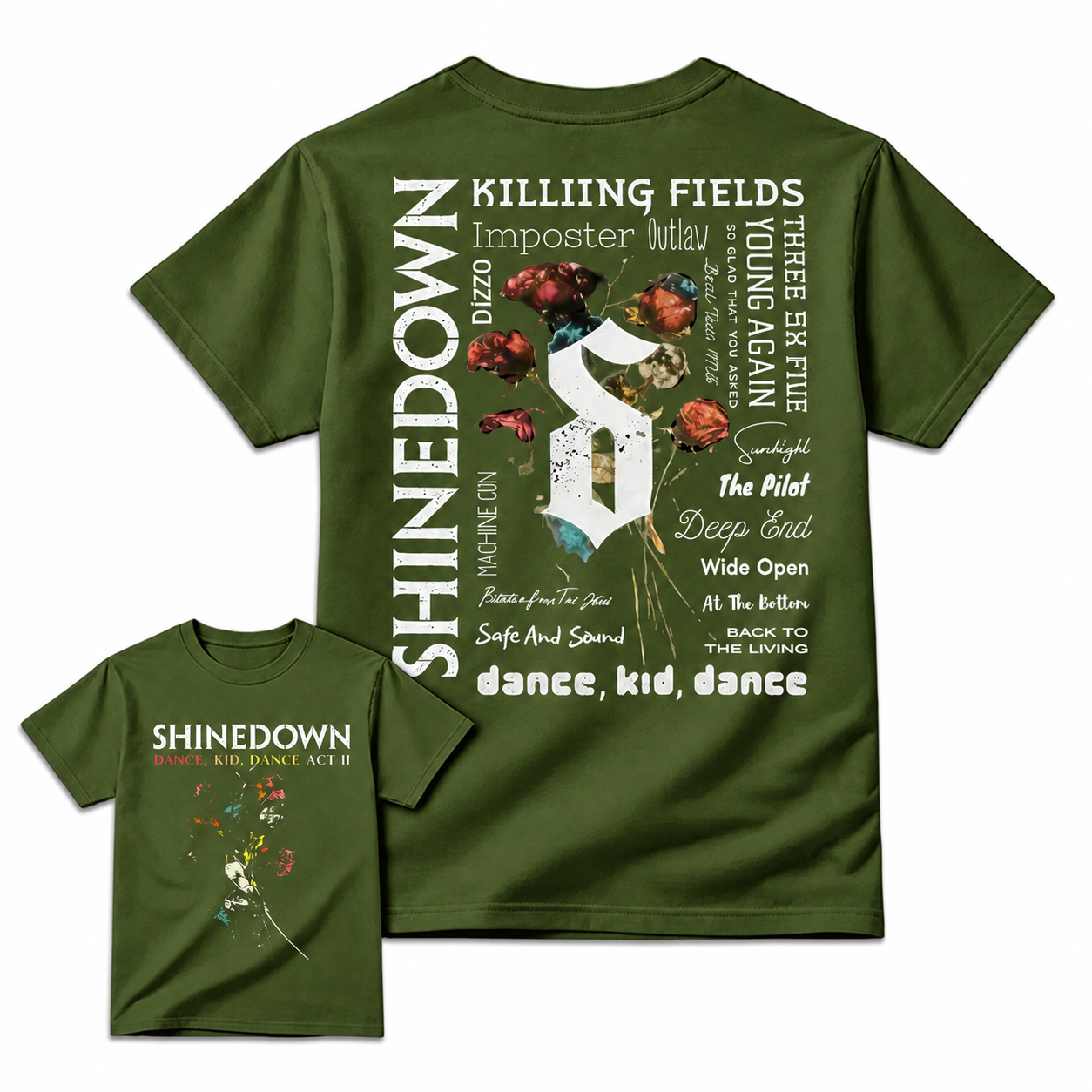 Shined0wn Dance Kid Dance Act II Rock Concert T-Shirt