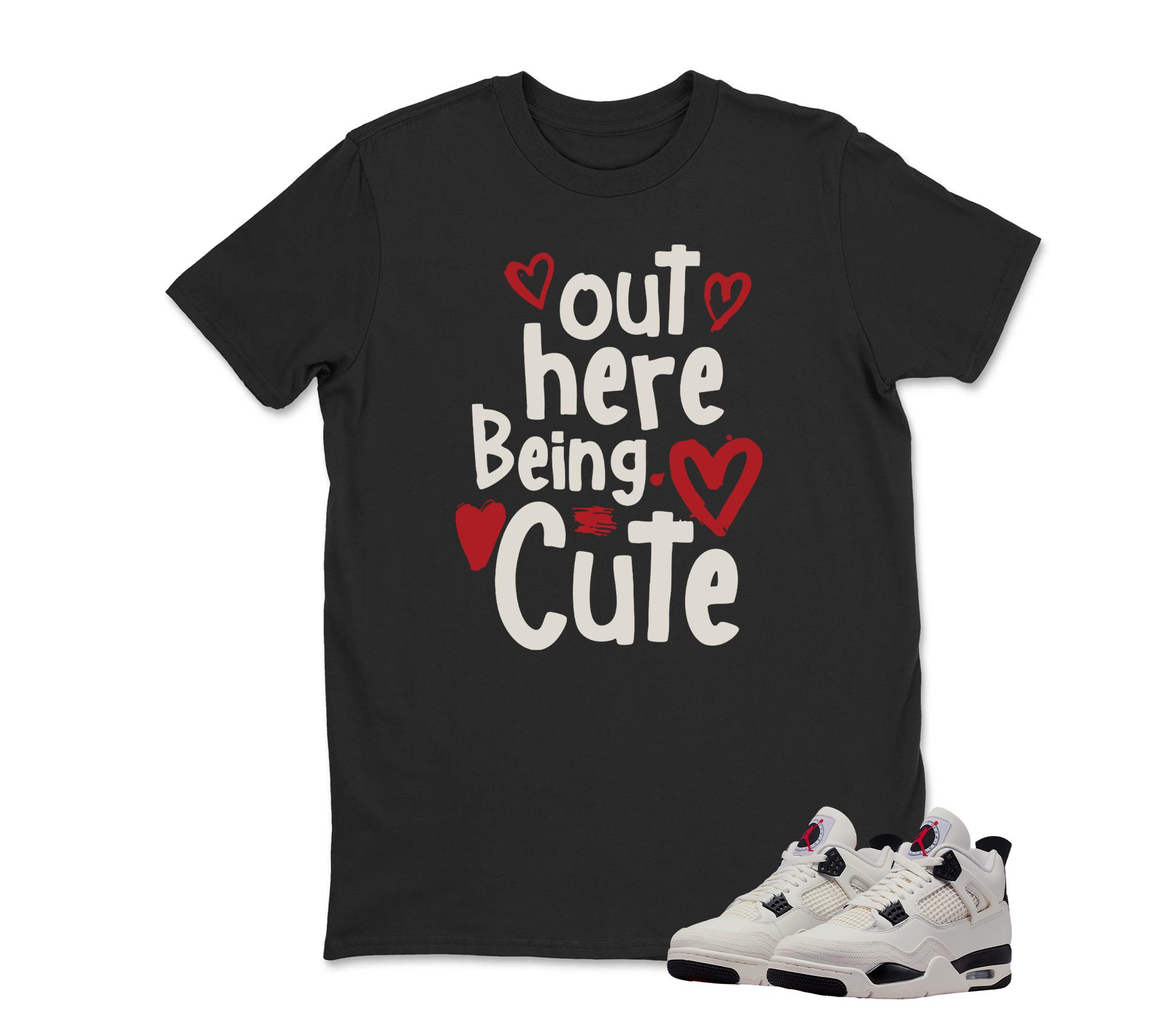 Out Here Being Cute Tees To Match Retro Jordan 4 Flight Club