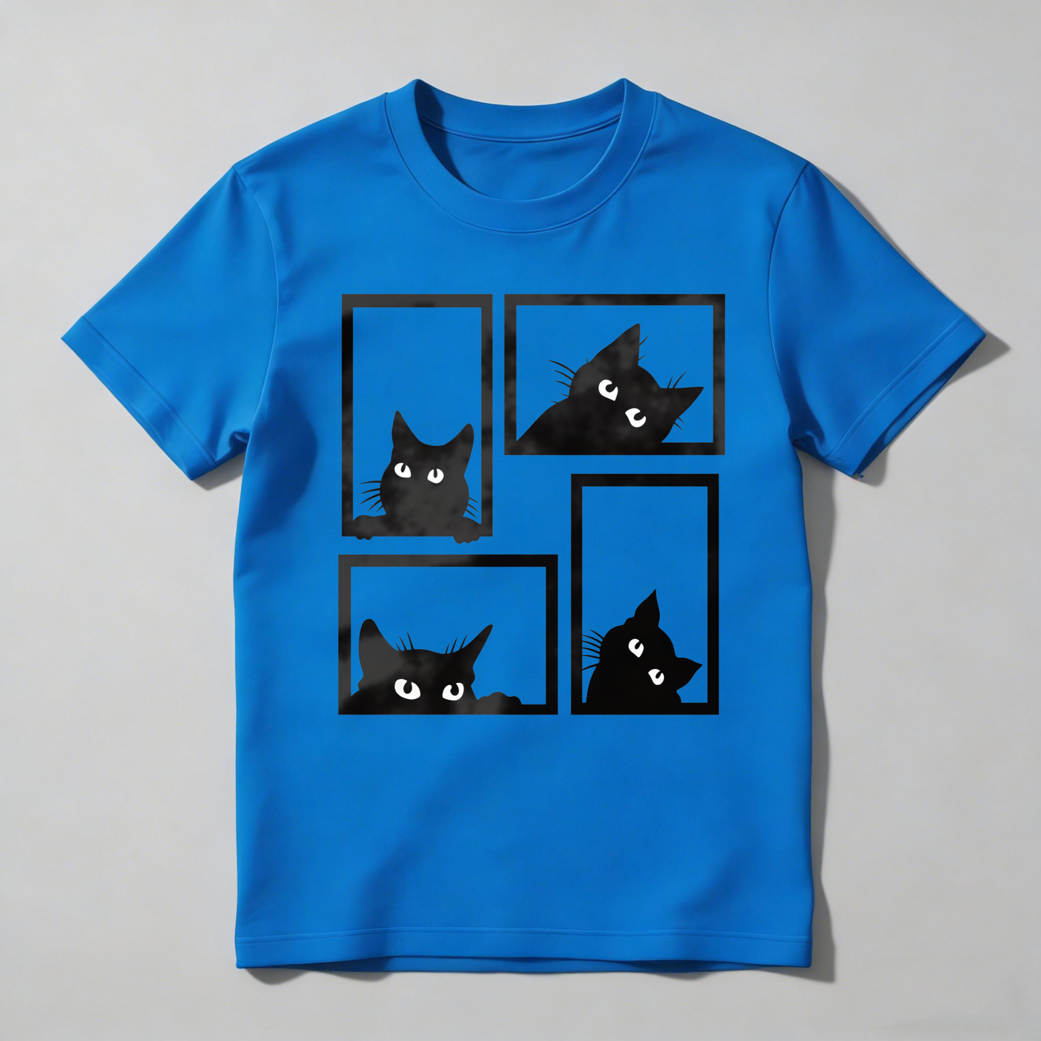 Four White Cats In Frames tshirt 100% cotton