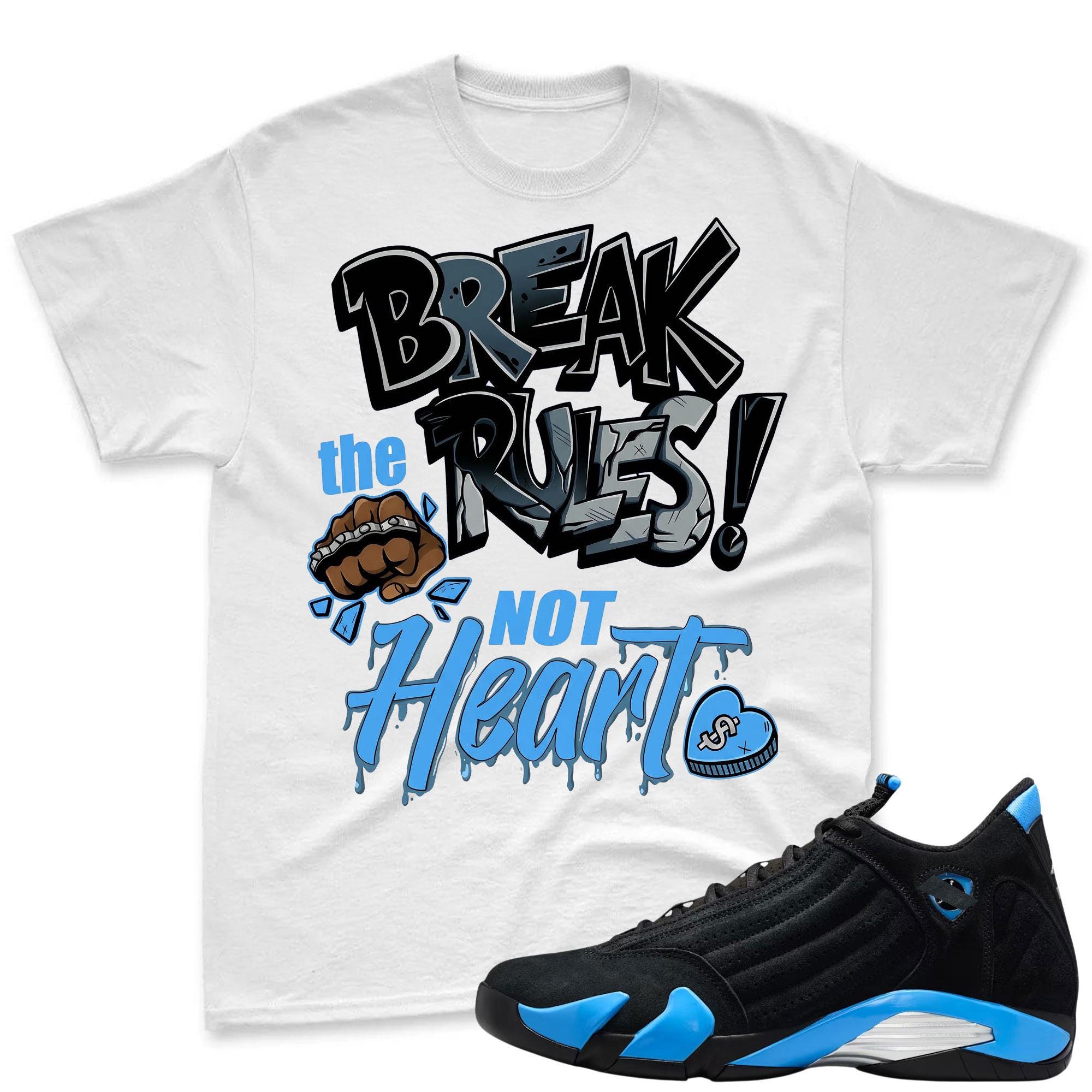 BREAK RULES! Sneaker Tees - Air Jordan 14 University Blue