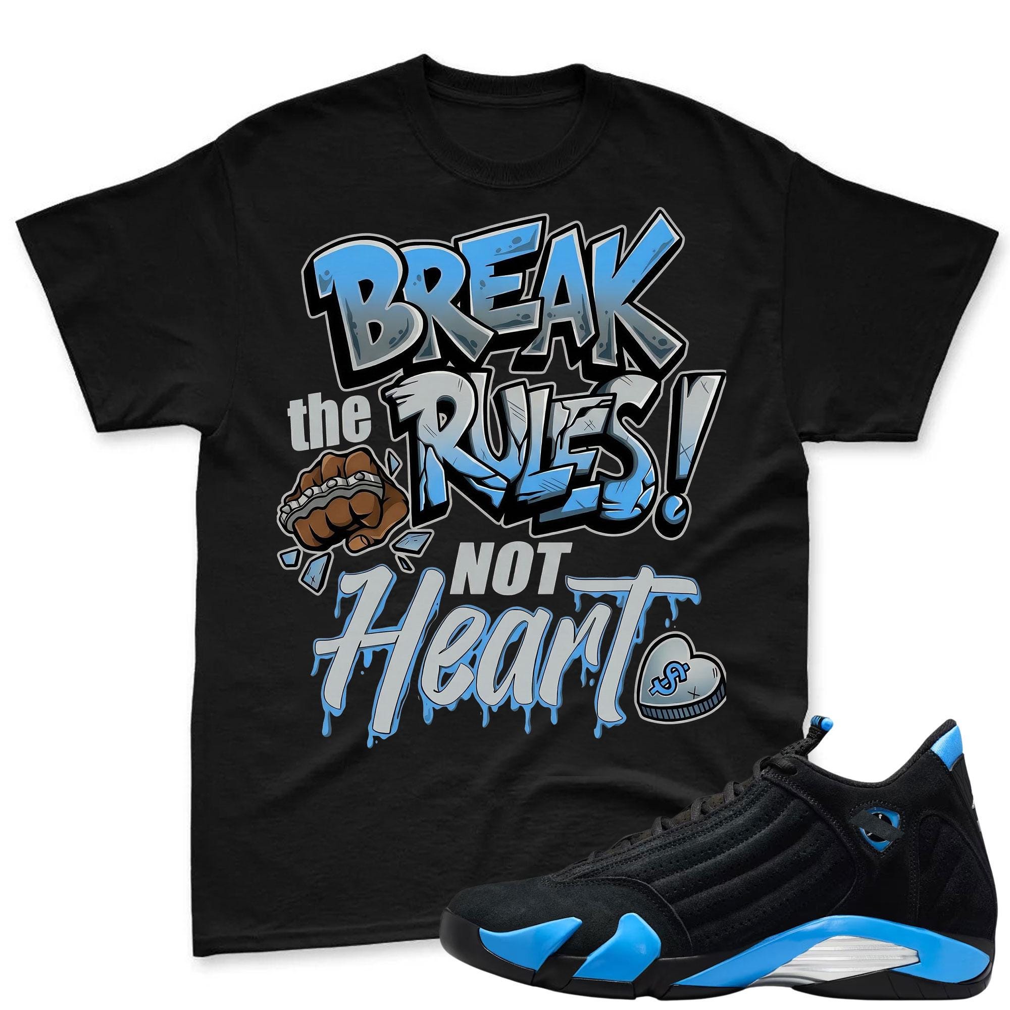 BREAK RULES! Sneaker Tees - Air Jordan 14 University Blue