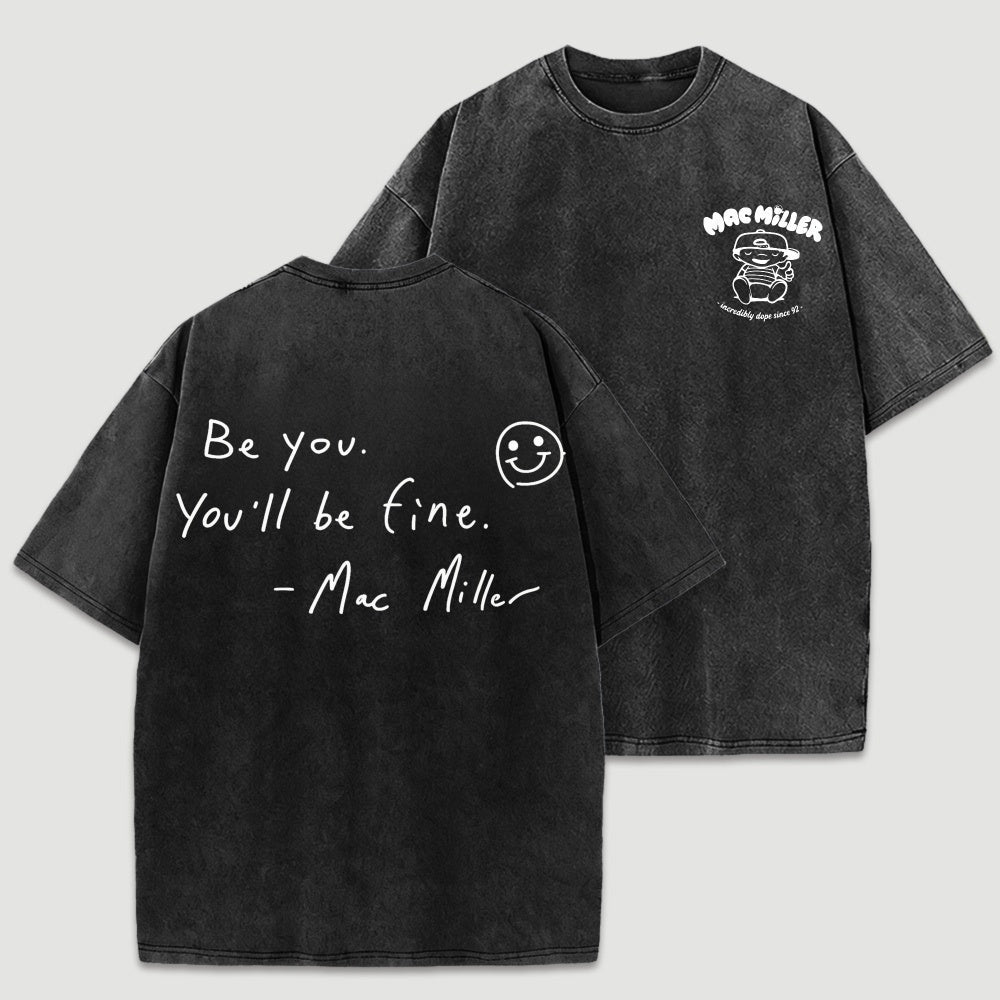 Mac Mi1ler Quote Vintage Hip Hop Rap Washed T-Shirt