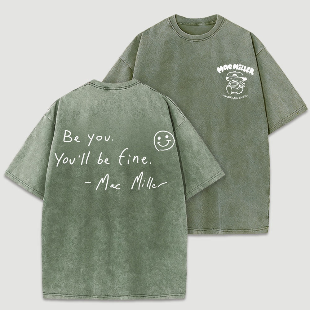 Mac Mi1ler Quote Vintage Hip Hop Rap Washed T-Shirt