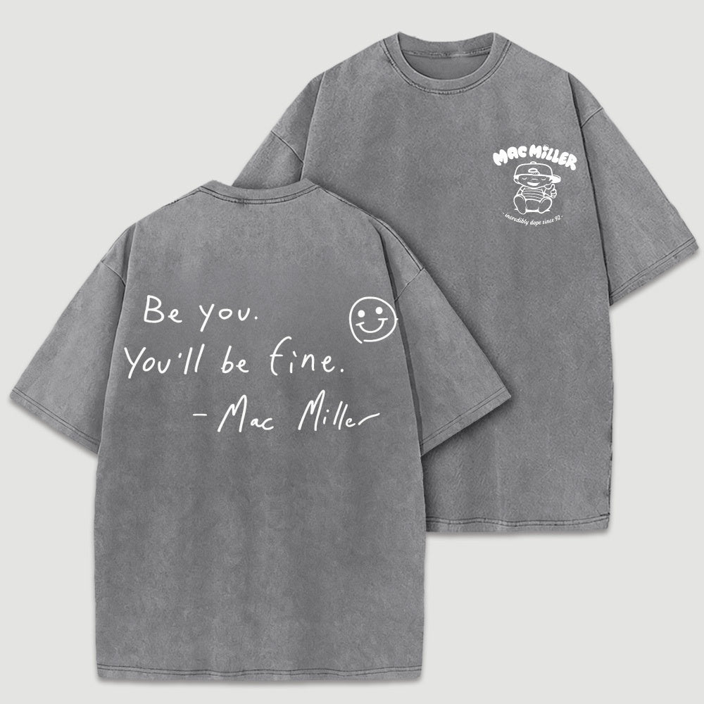 Mac Mi1ler Quote Vintage Hip Hop Rap Washed T-Shirt