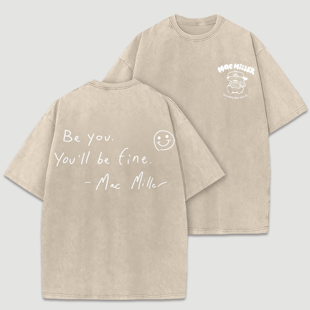 Mac Mi1ler Quote Vintage Hip Hop Rap Washed T-Shirt