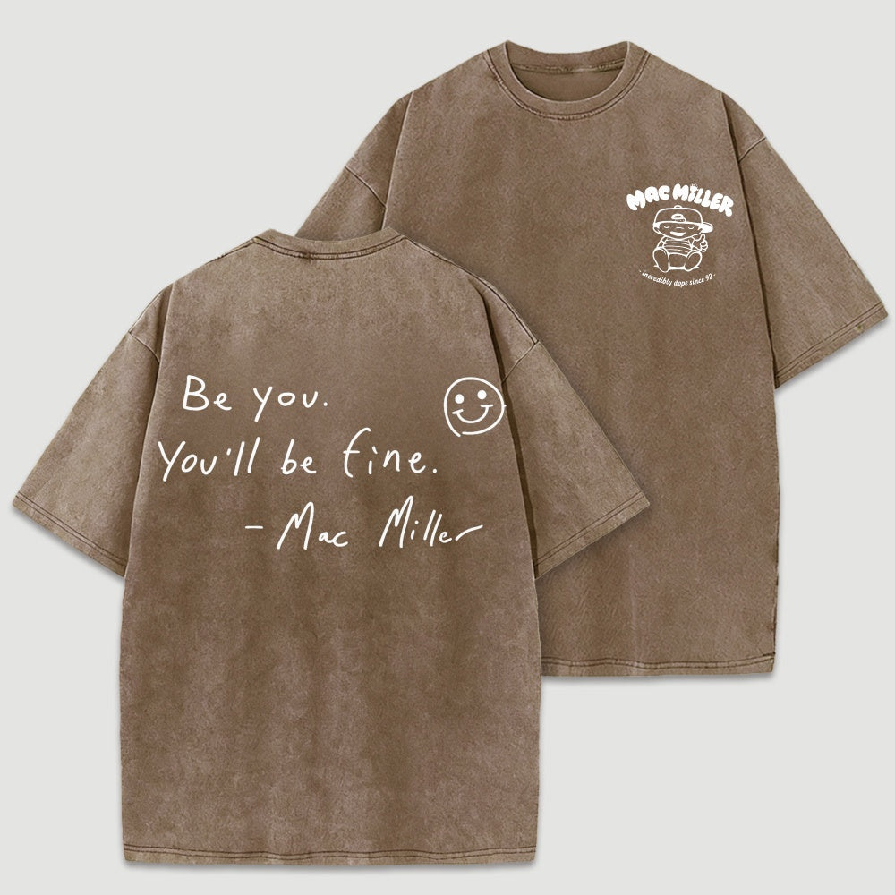 Mac Mi1ler Quote Vintage Hip Hop Rap Washed T-Shirt