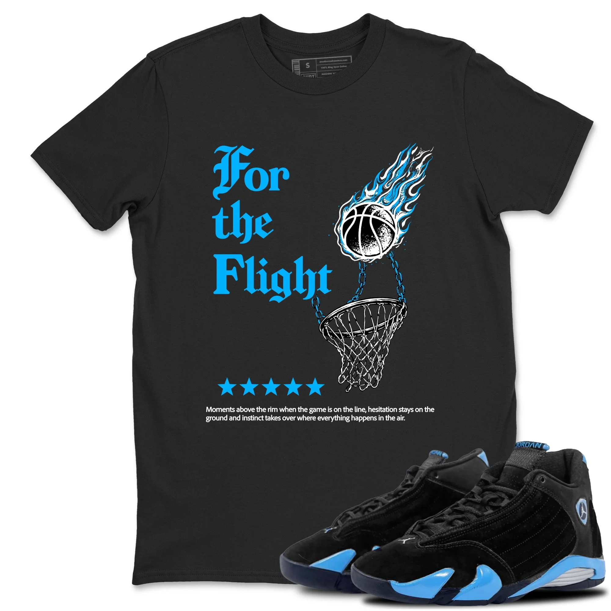 For the Flight Sneaker Tees - Air Jordan 14 University Blue
