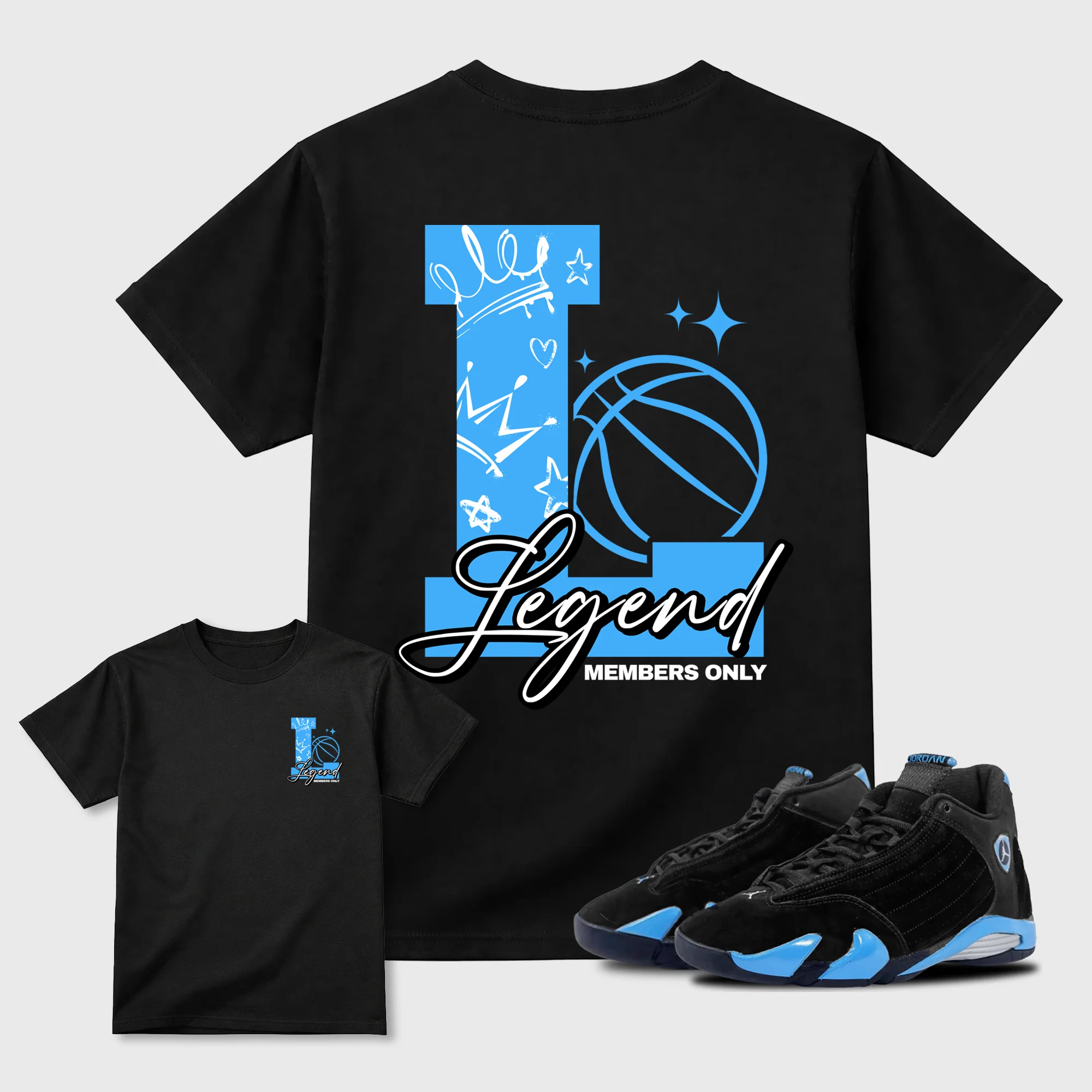 Legend Sneaker Tees - Air Jordan 14 University Blue