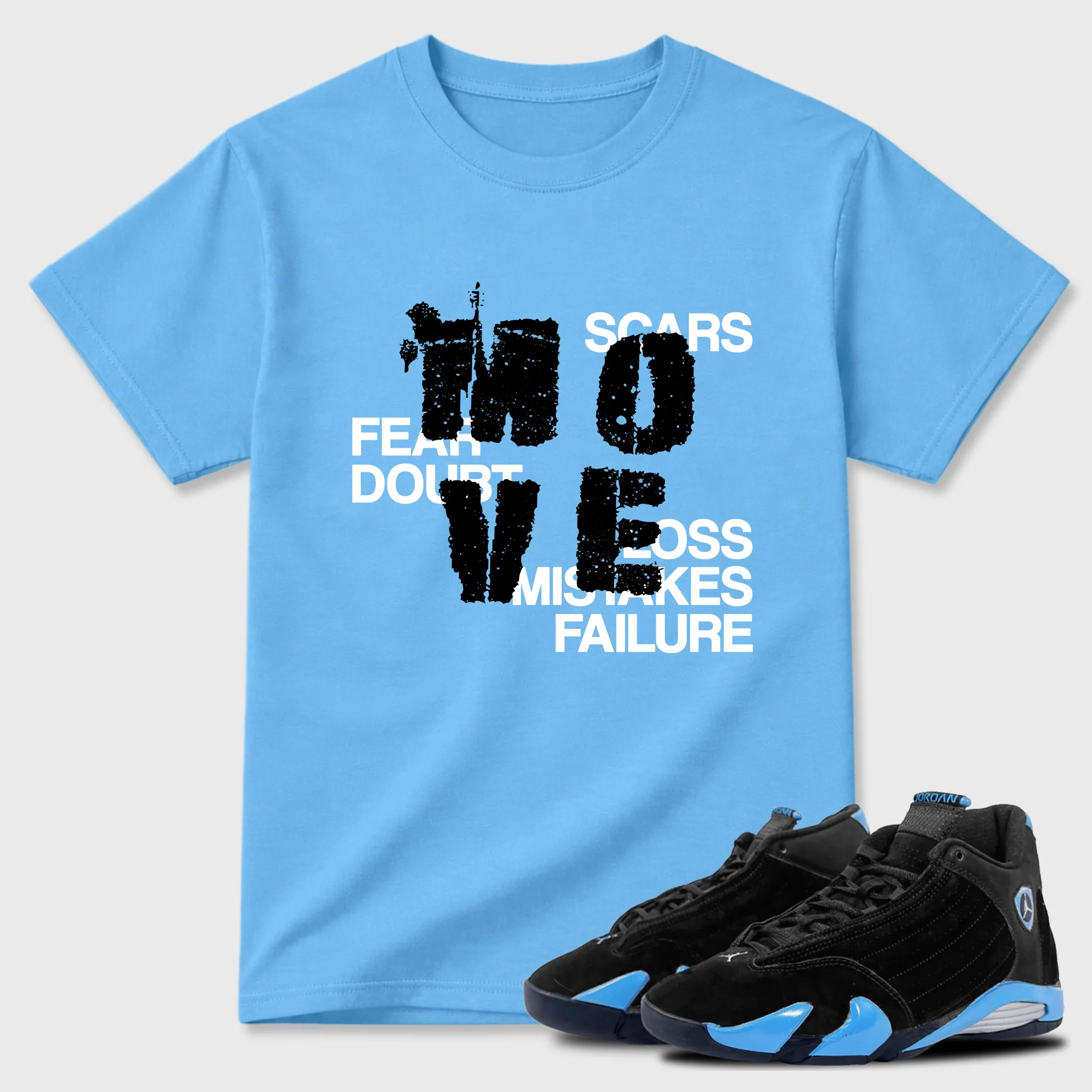 Move Theme Sneaker Tees - Air Jordan 14 University Blue