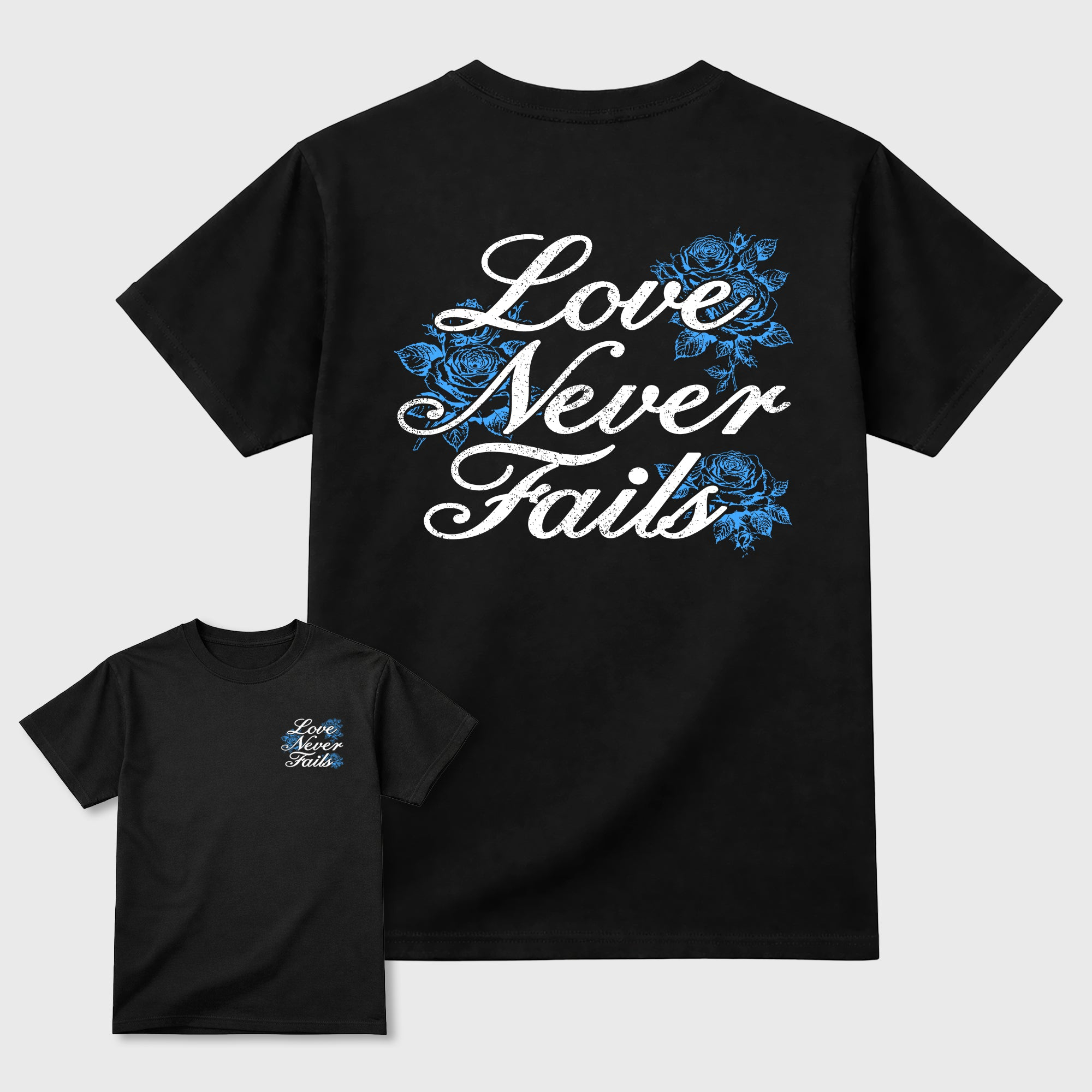 Love Never Fails Sneaker Tees - Air Jordan 11 University Blue