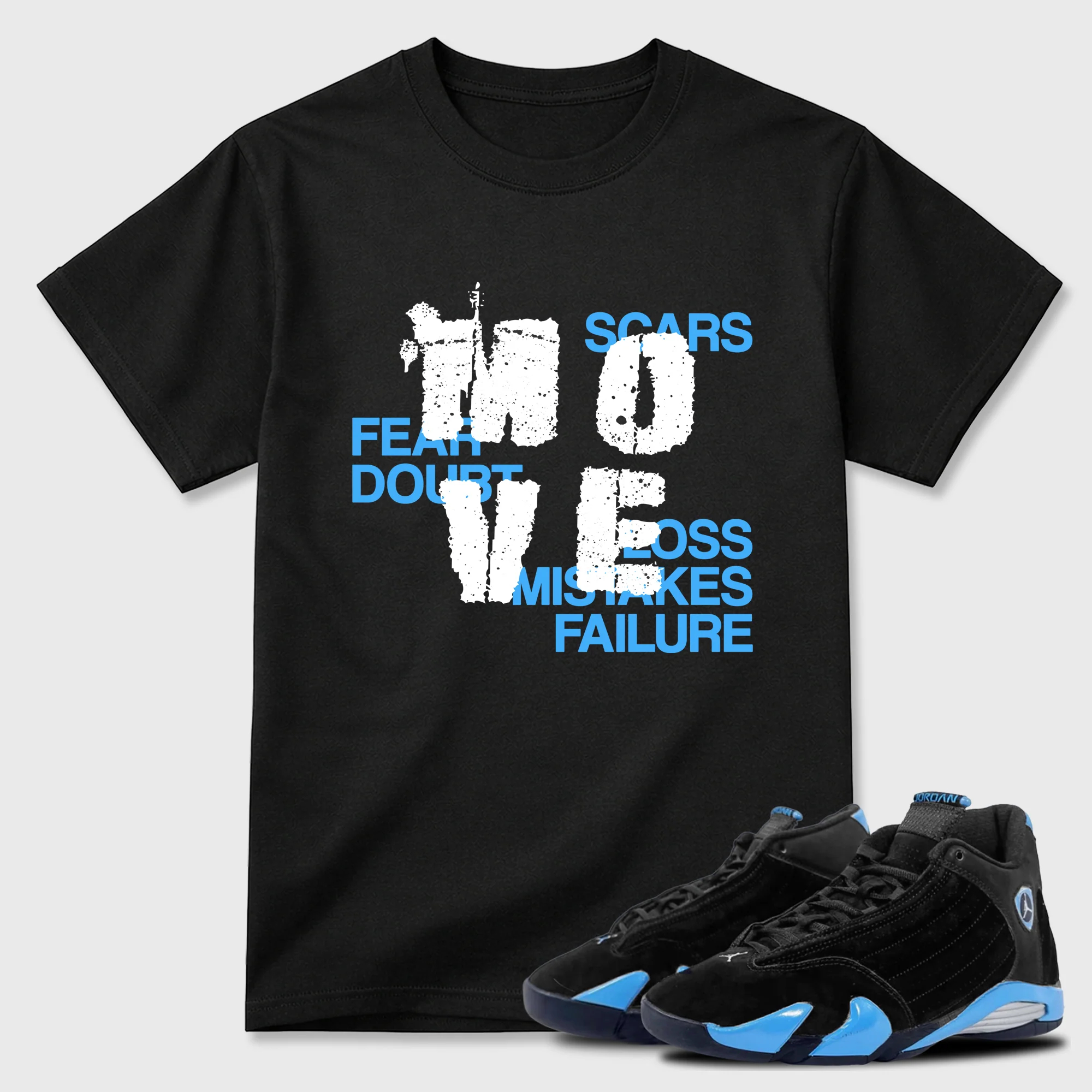 Move Theme Sneaker Tees - Air Jordan 14 University Blue