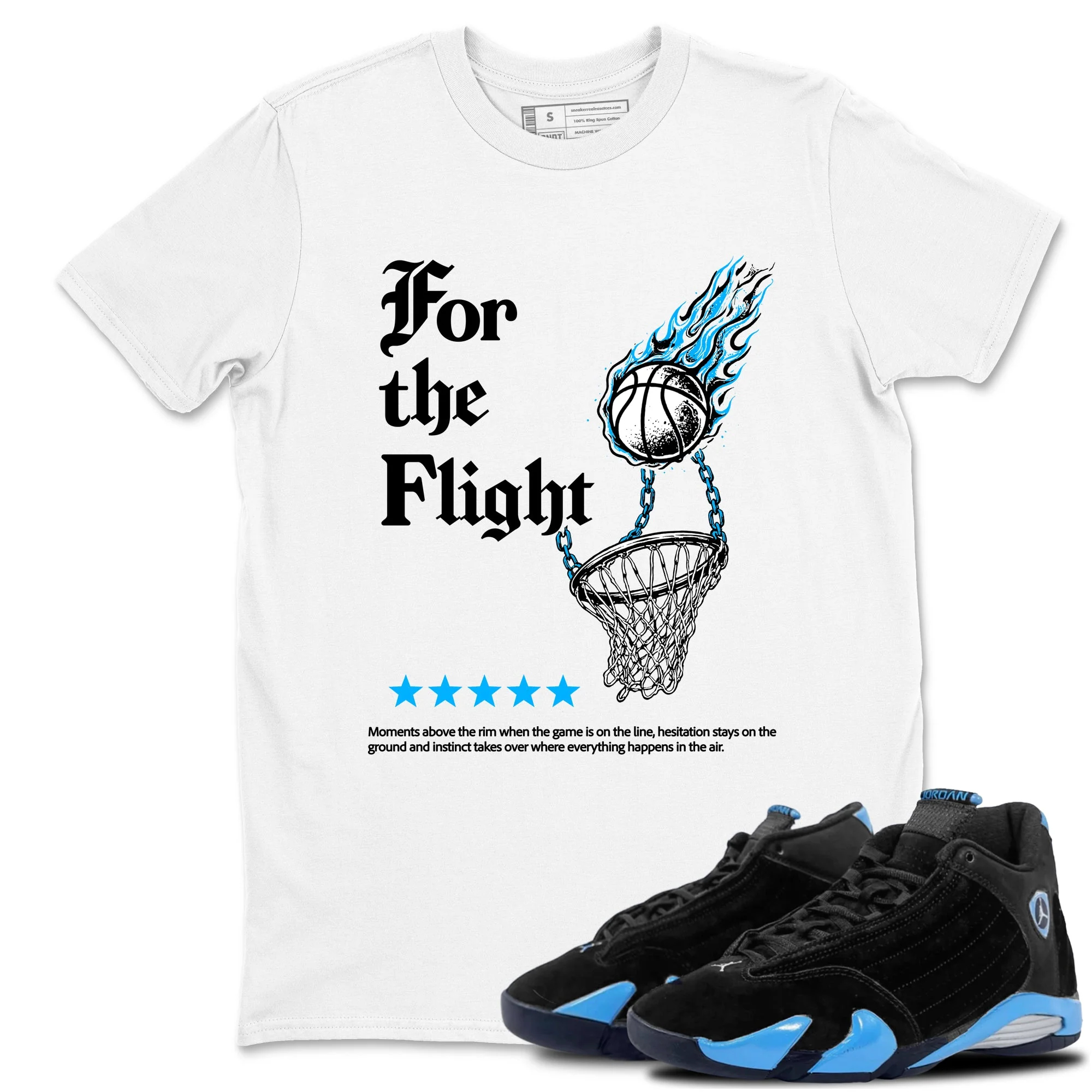For the Flight Sneaker Tees - Air Jordan 14 University Blue