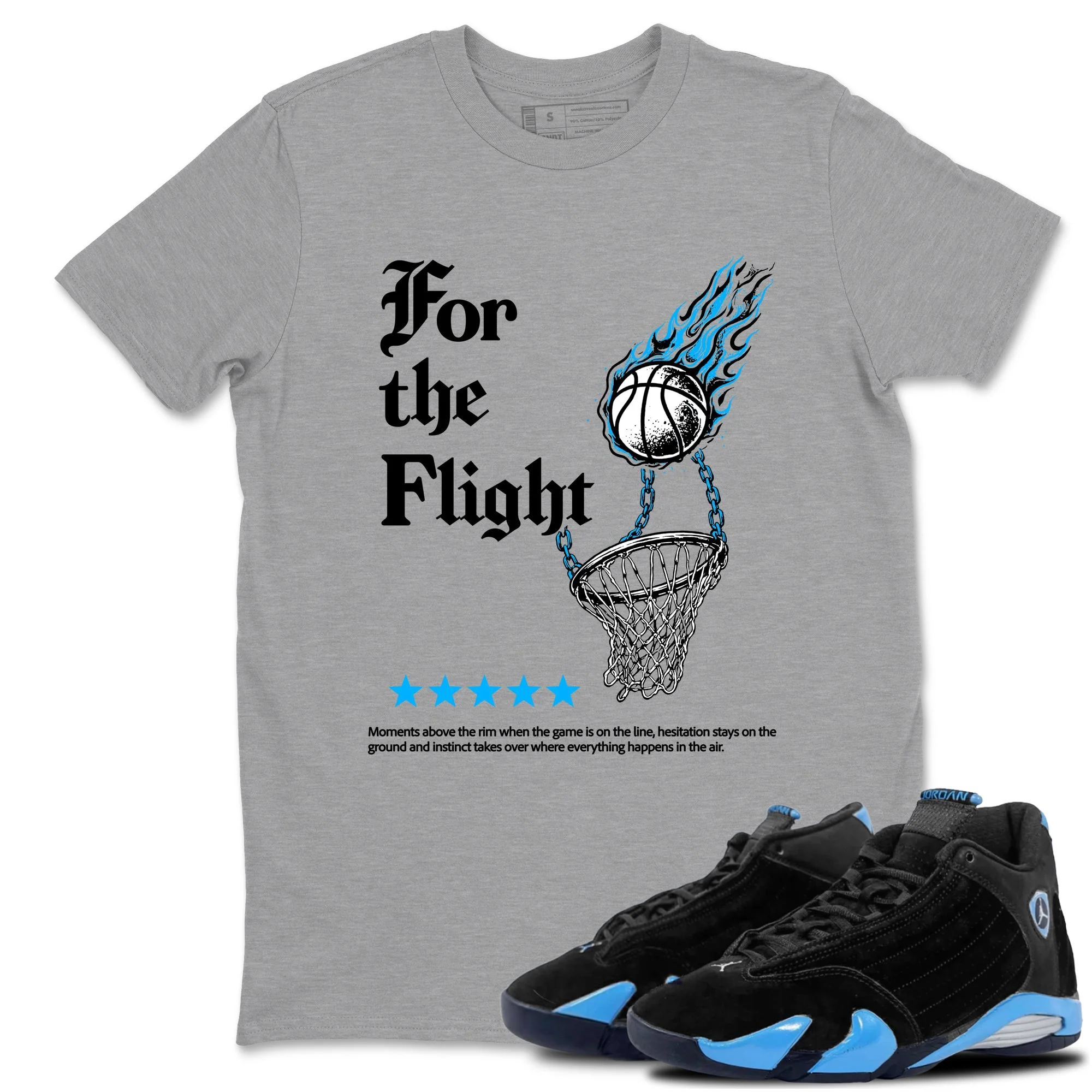 For the Flight Sneaker Tees - Air Jordan 14 University Blue