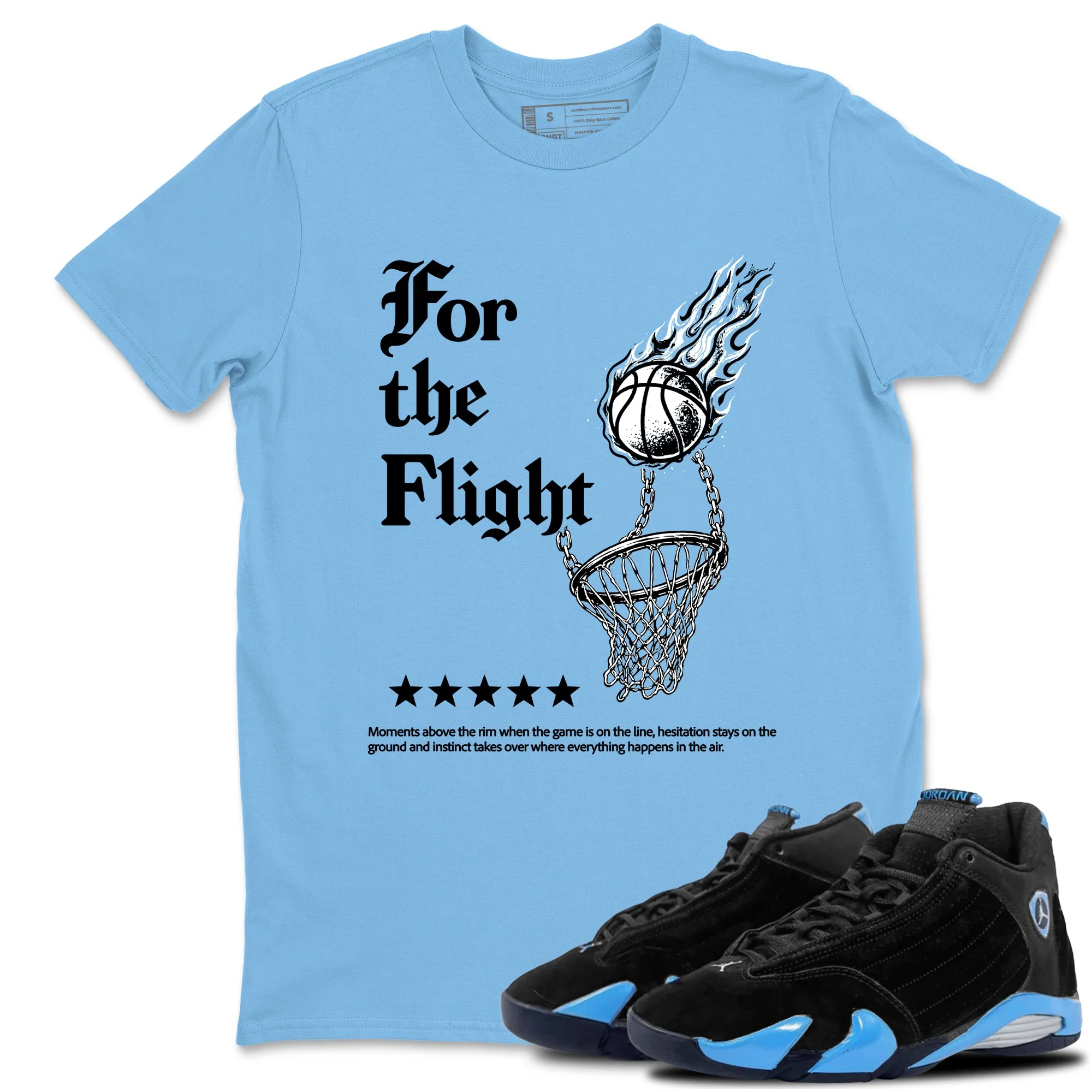 For the Flight Sneaker Tees - Air Jordan 14 University Blue