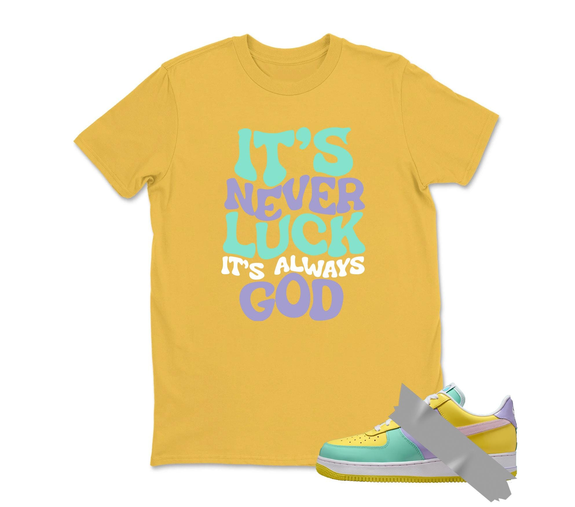 It' Never Luck Dunk Air Force 1 Emerald Rise Yellow Pulse Hydrangeas Mint Pink Foam 2026 Low T Shirt
